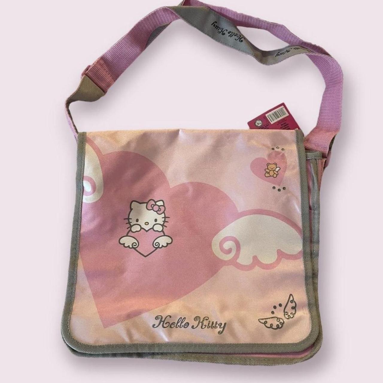 hello kitty pink angel crossbody messenger style bag - Depop