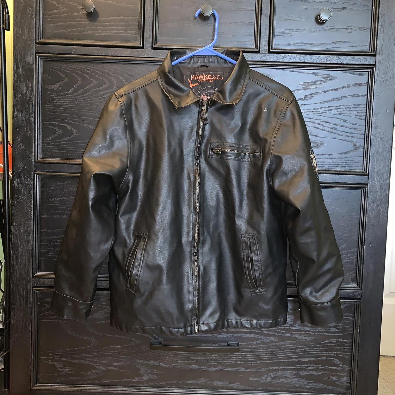 Hawke and co leather jacket best sale