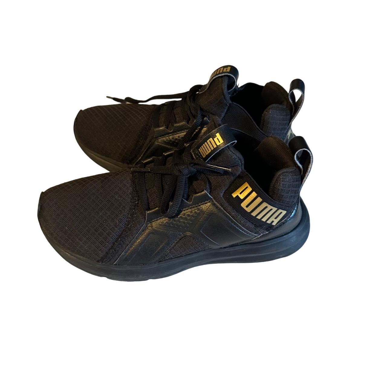 Puma black gold on sale trainers