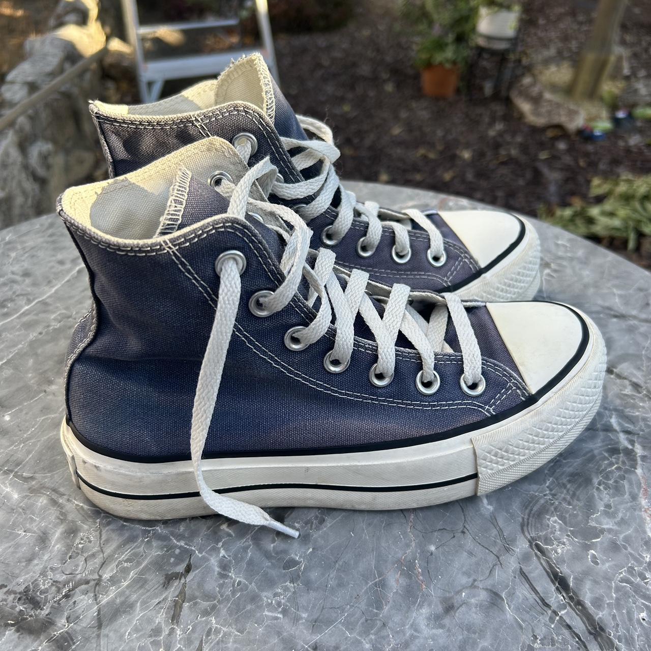 Navy platform converse size 5.5 Depop