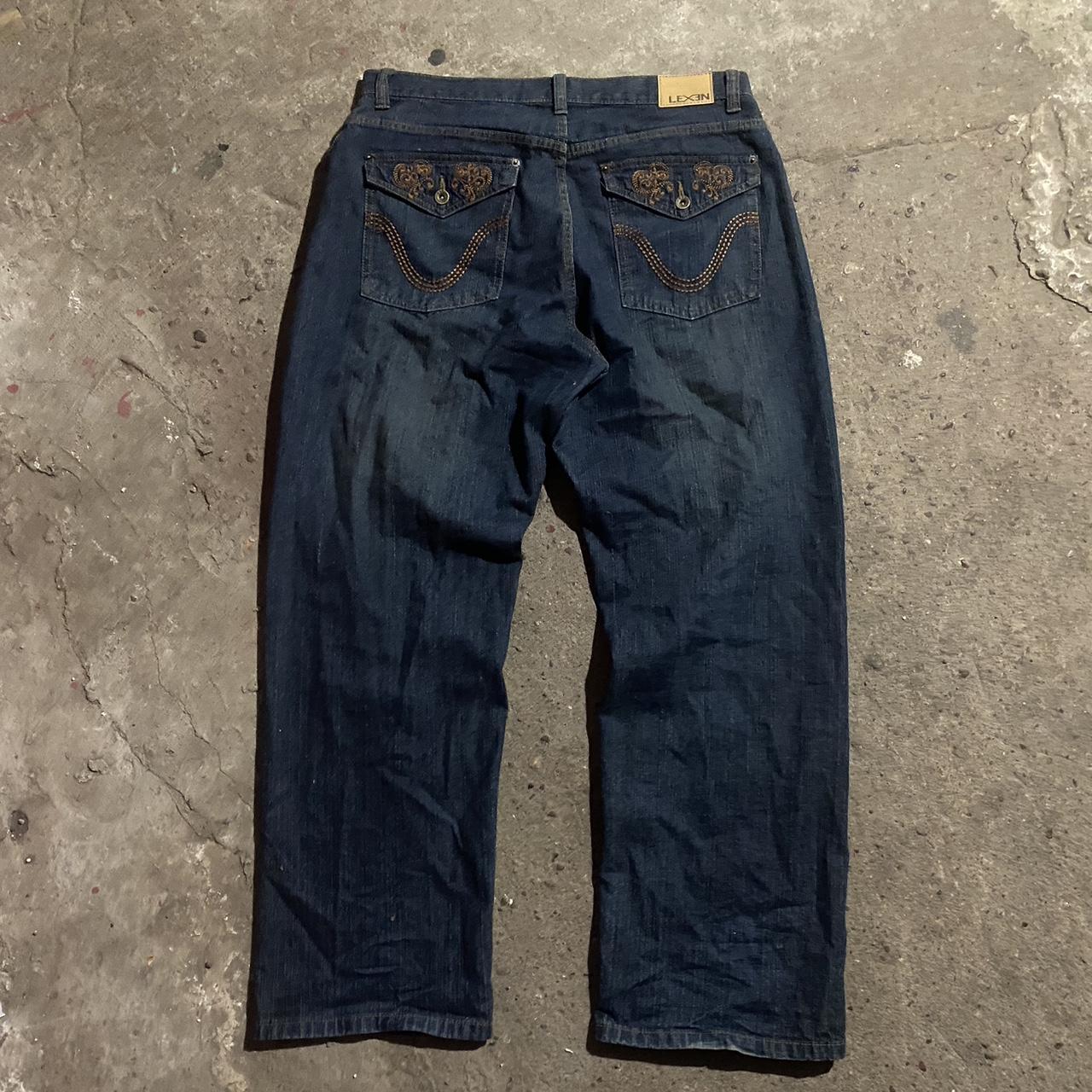 Vintage y2k baggy mudwash faded jeans Size 36x32... - Depop