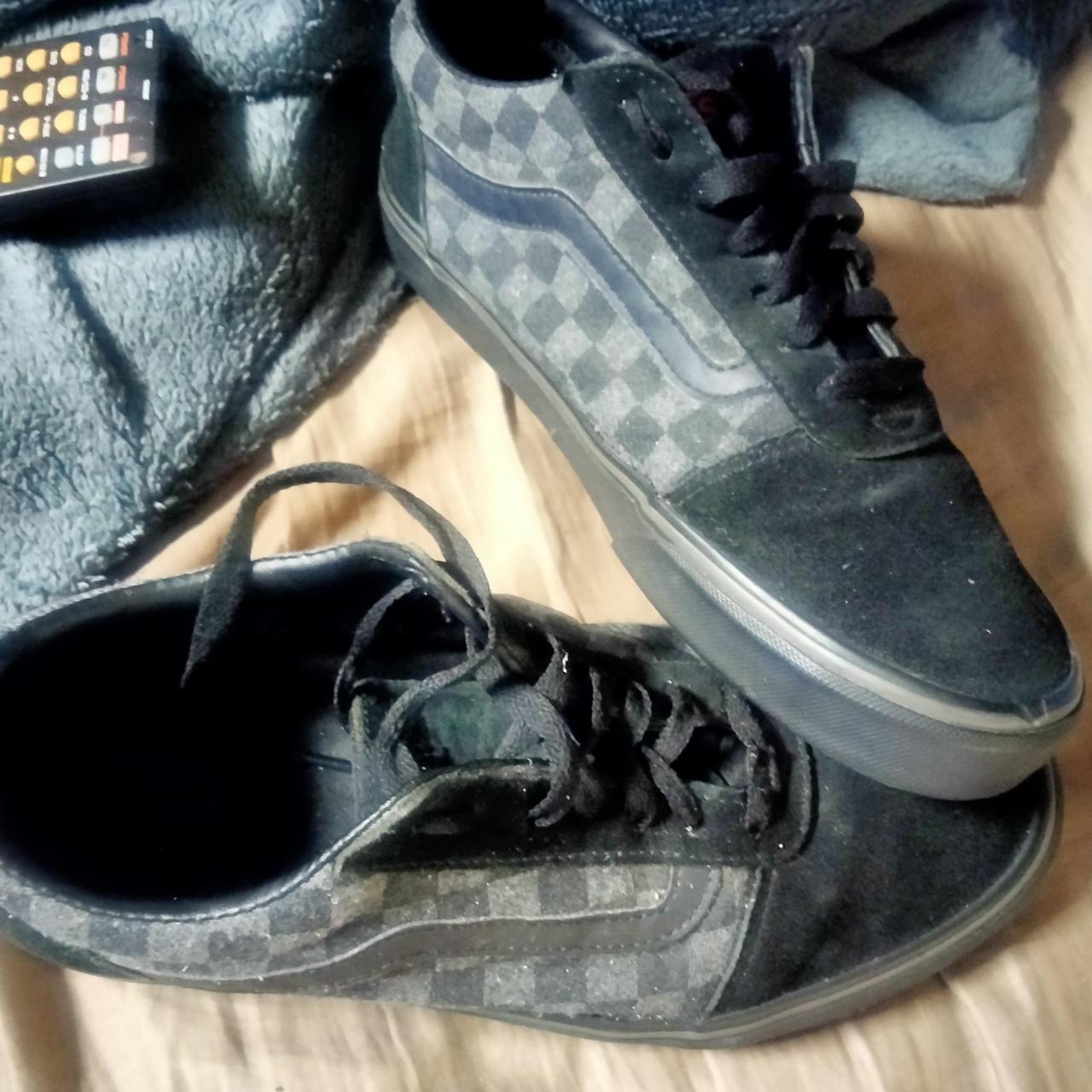 Vans ward low top cheacker board grey and black size