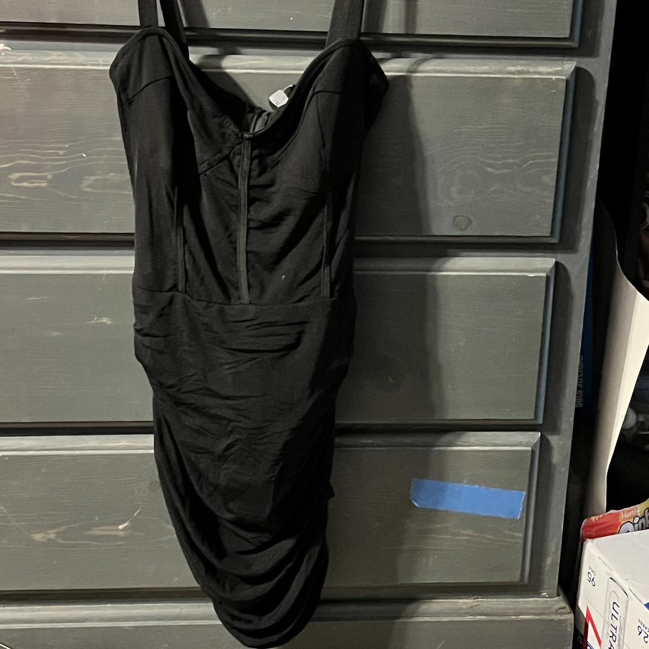 Shape Black Mesh Cup Detail Binding Bodycon Dress - Depop