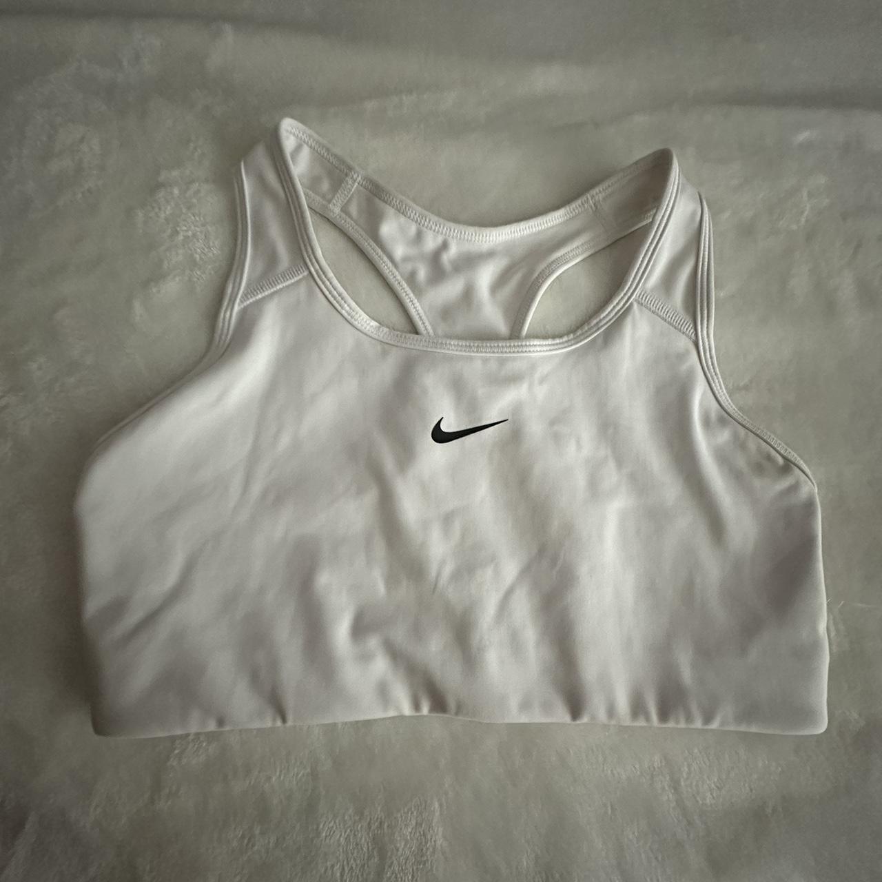 womens white nike sports bra