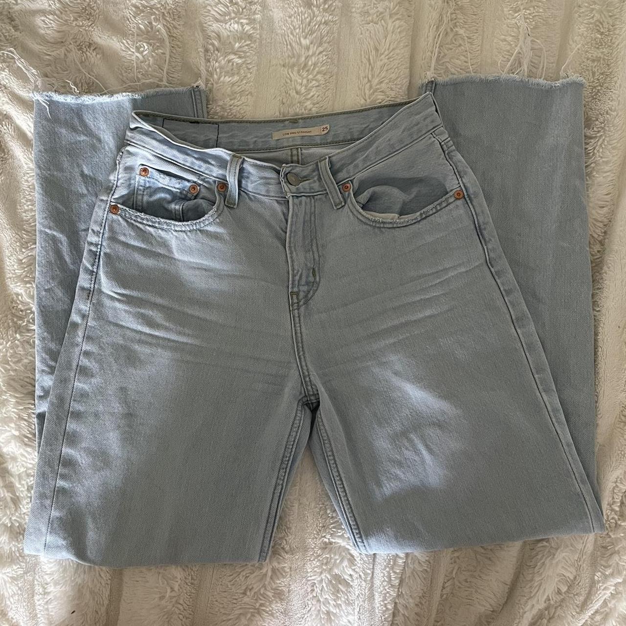 levi’s low pro straight light wash levi low pro... - Depop