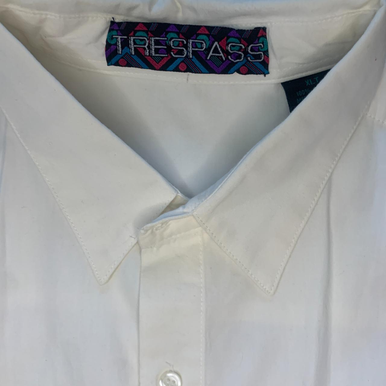 Trespass Men's White and Blue Shirt (3)