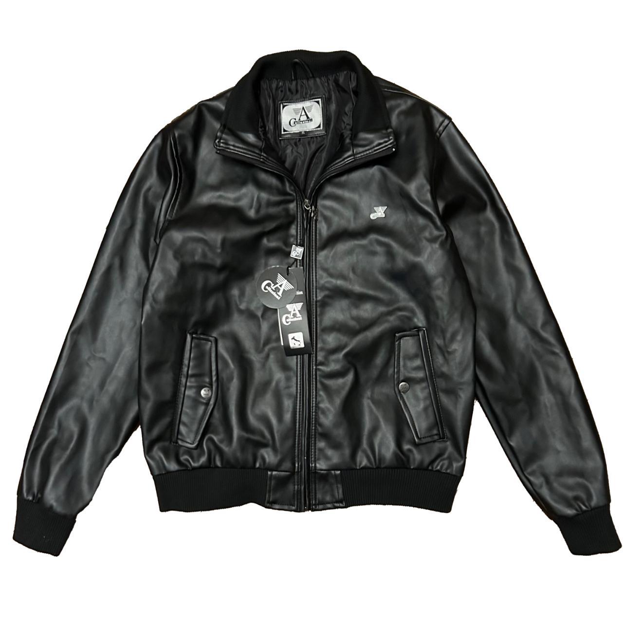 NWT Armani Collezioni leather bomber
