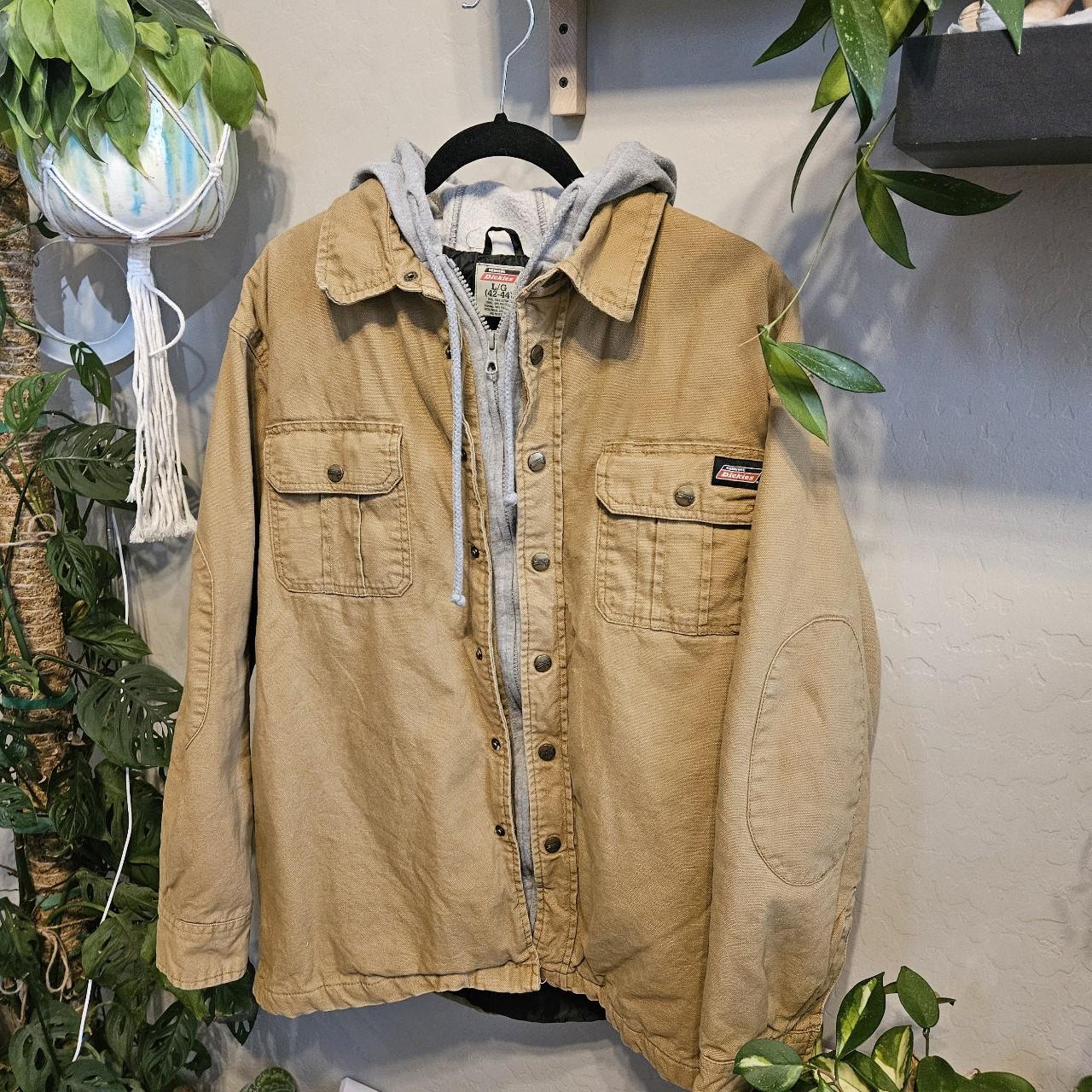 Vintage Sandstone Colored Dickies Utility Hooded... Depop