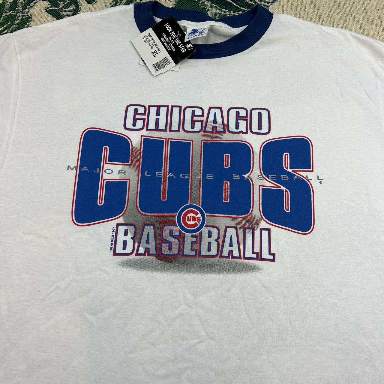 Vintage Chicago Cubs Tee hard to find item, red - Depop