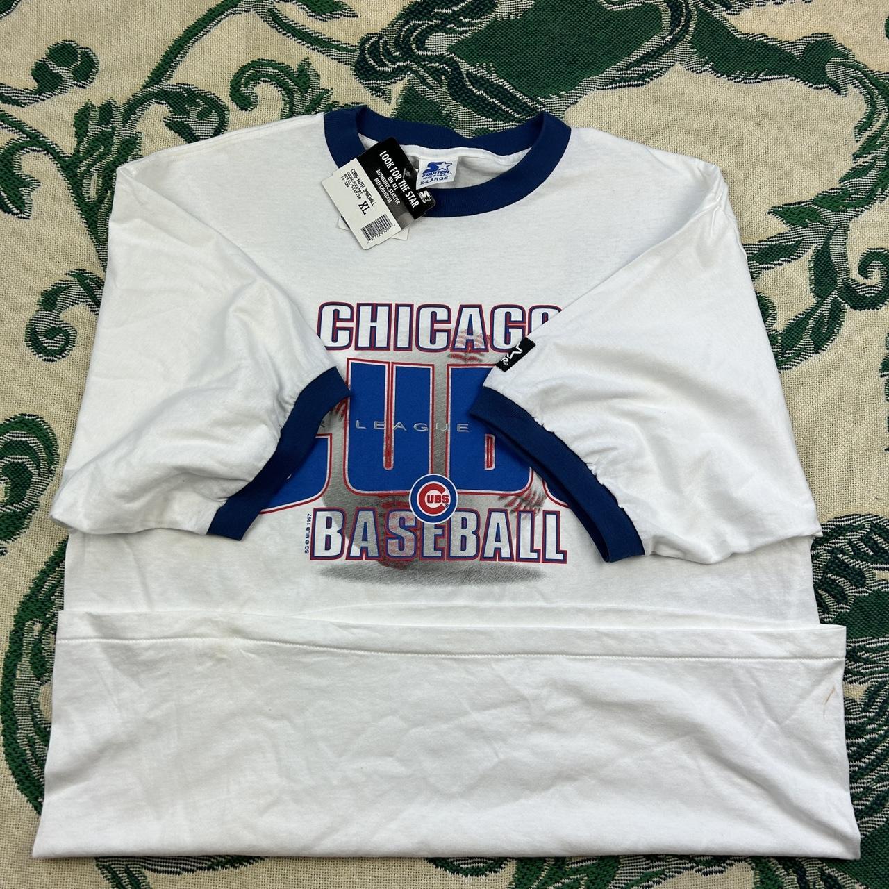 Vintage Chicago Cubs Tee hard to find item, red - Depop