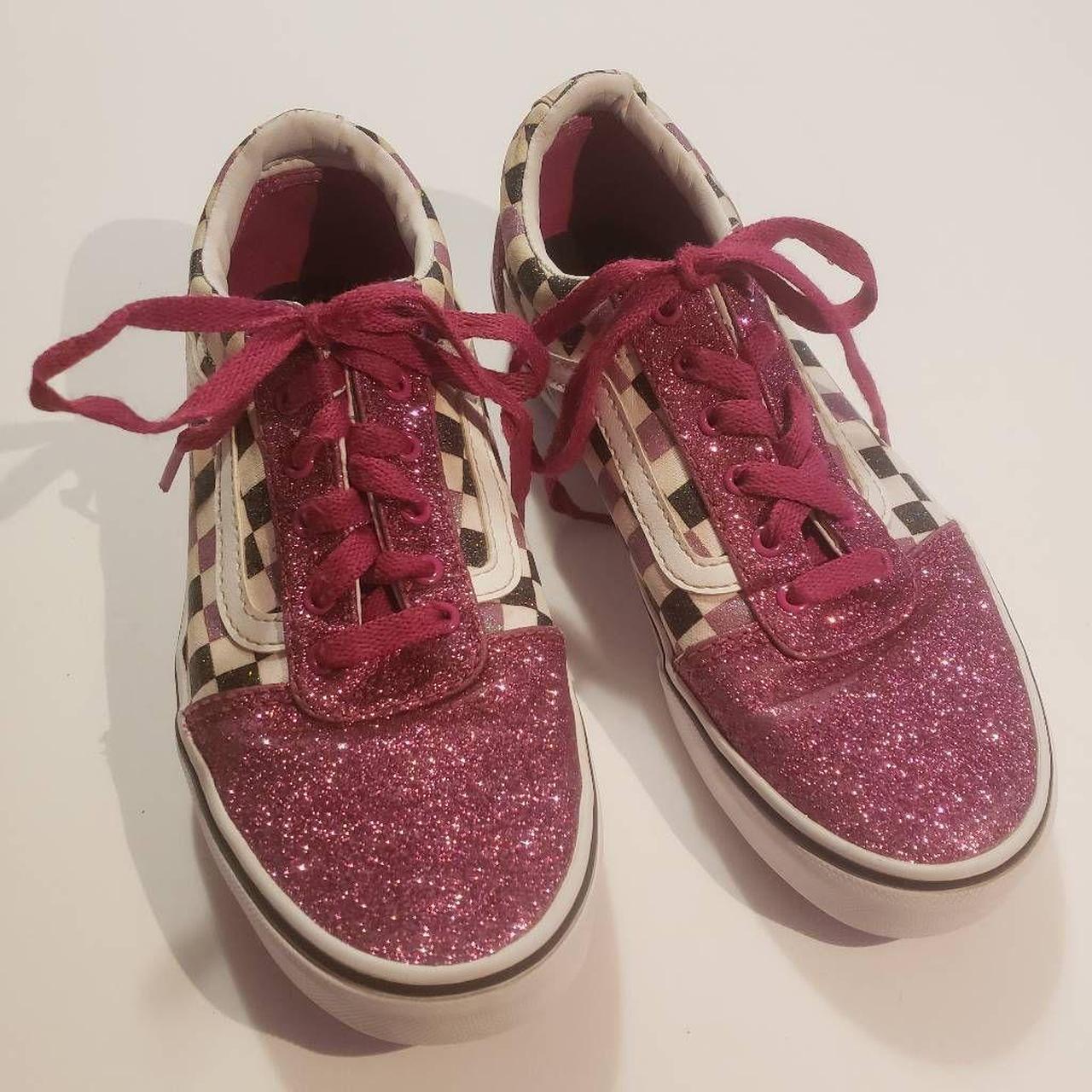 Vans old skool pink on sale glitter