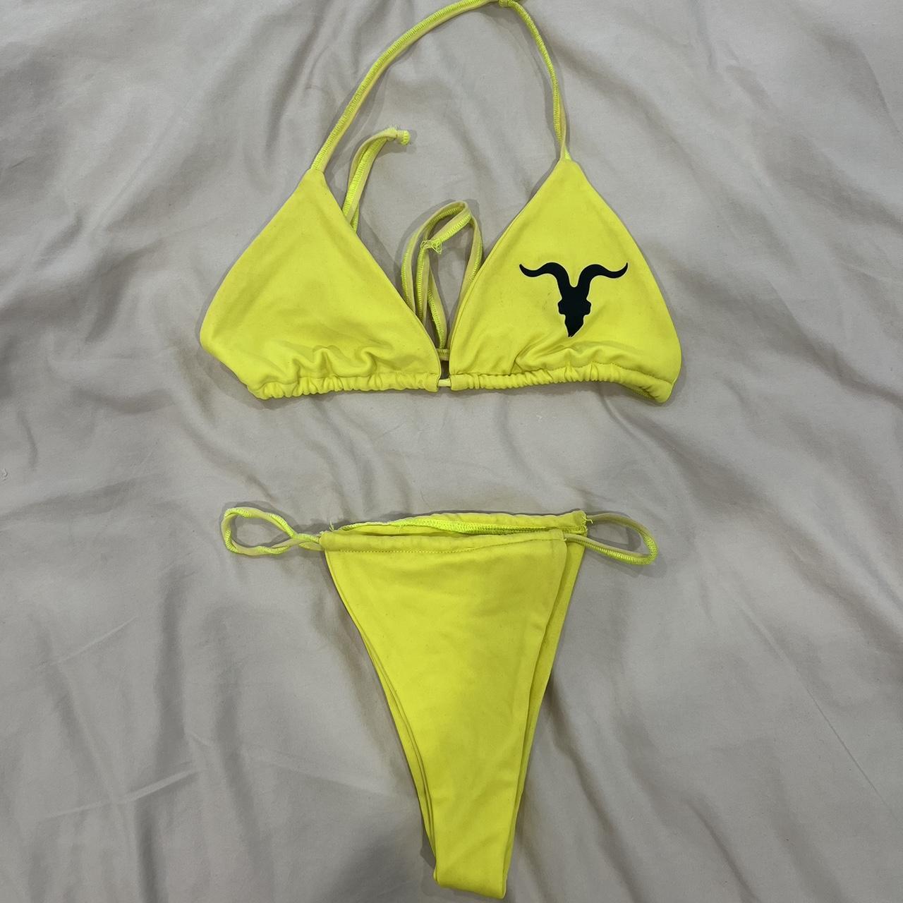 Dan Bilzerian Ignite Yellow Bikini Size M New Depop 