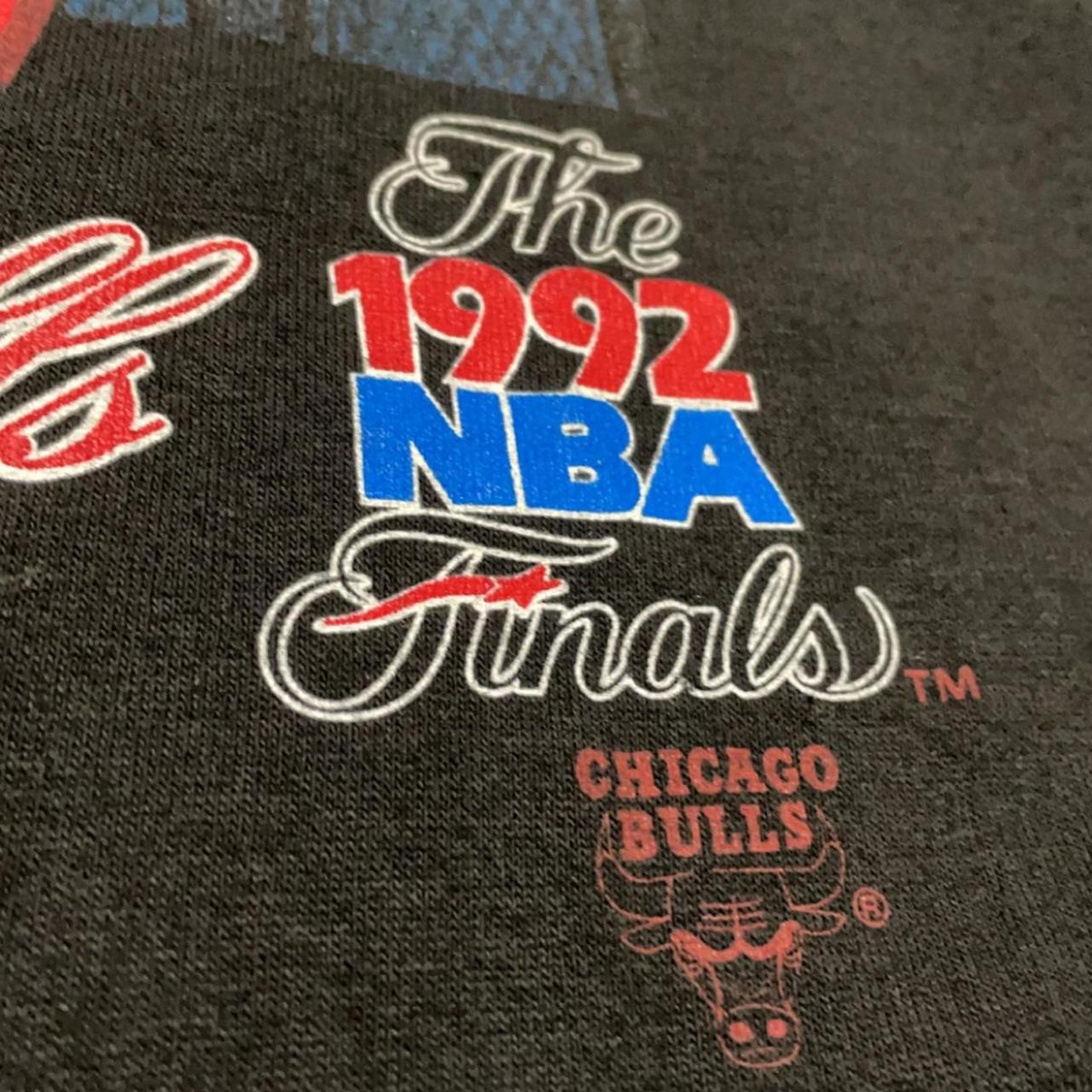 Vintage Chicago Bulls 1992 NBA Finals Shirt Mens L World Champions Nutmeg