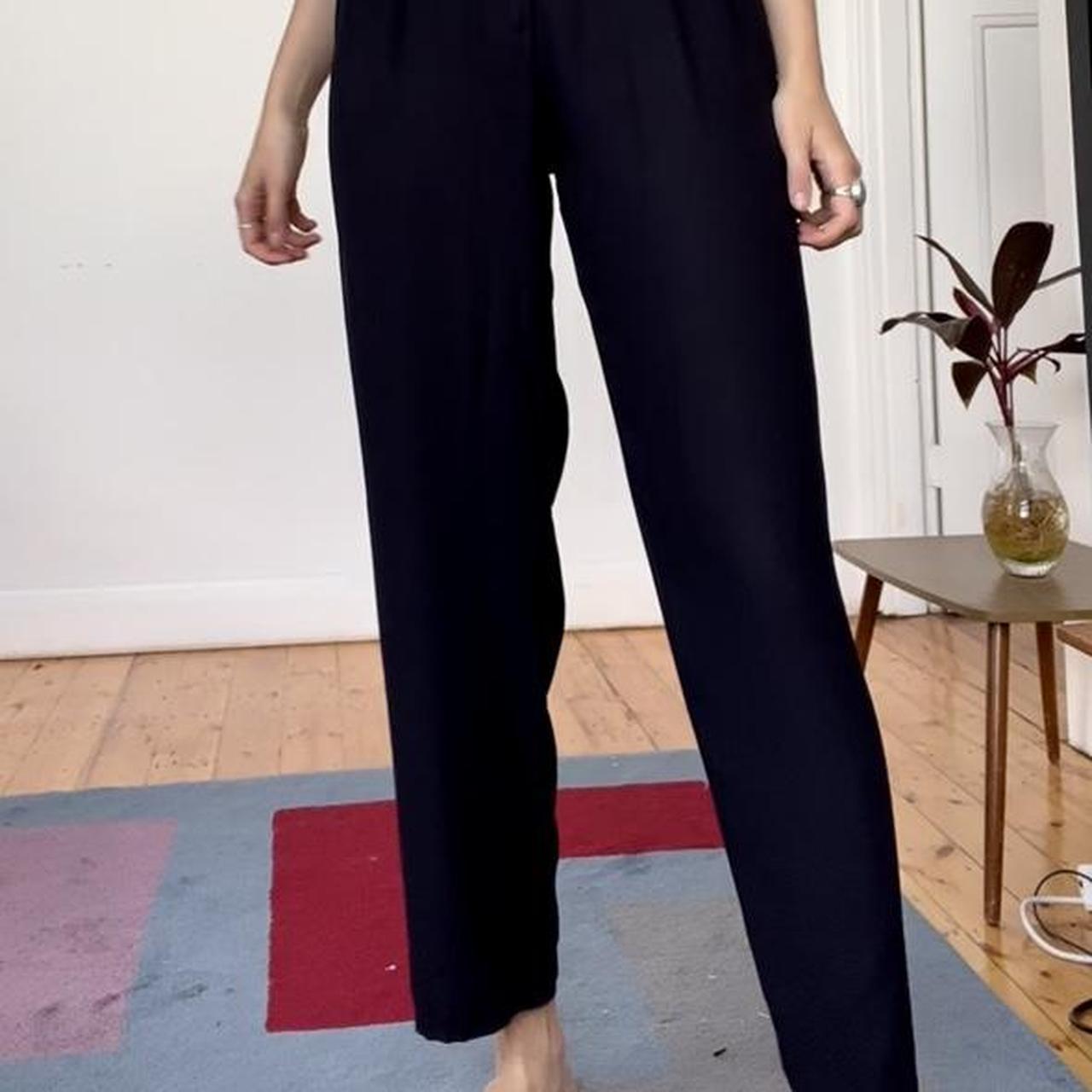 & Other Stories Women's Navy Trousers | Depop