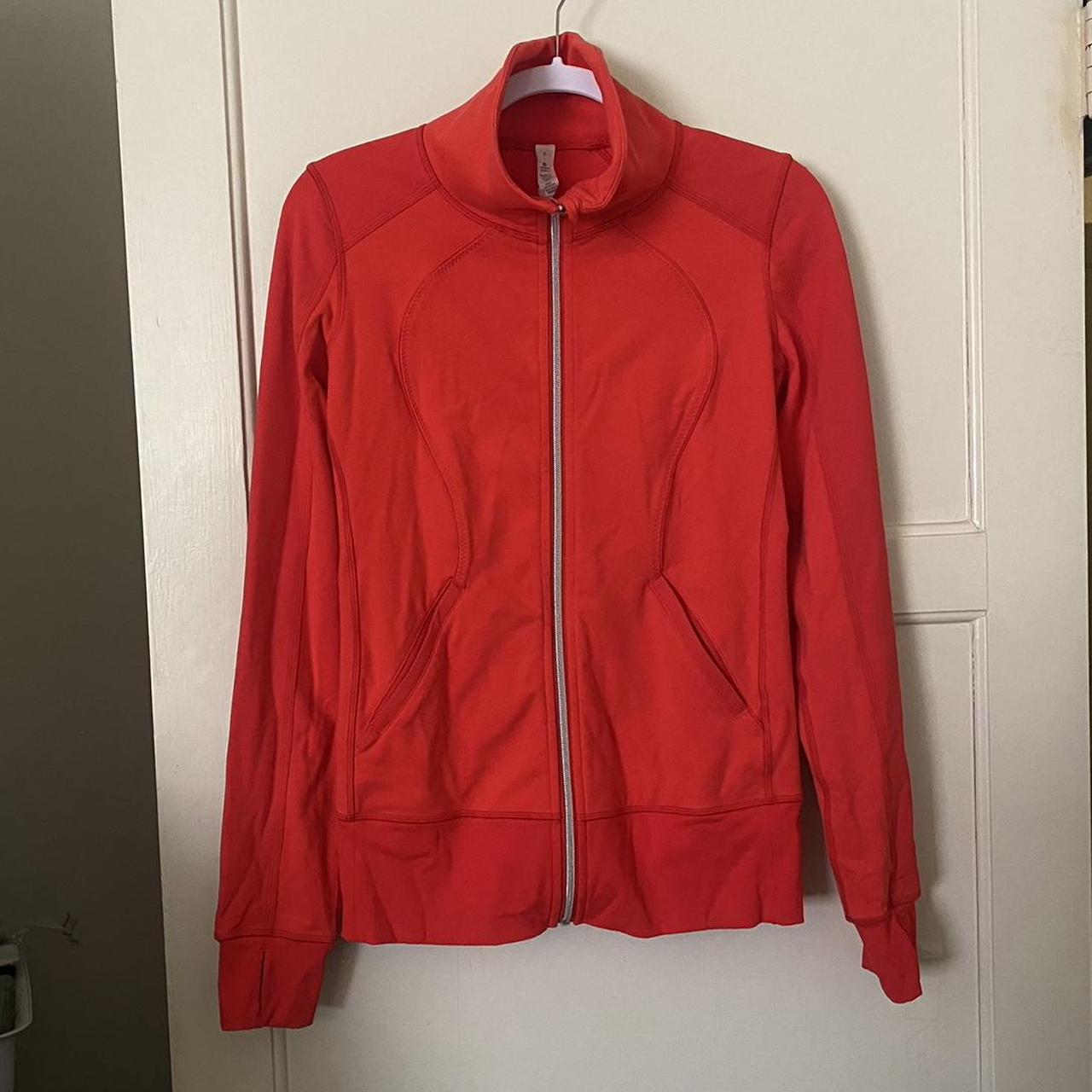 Red Lululemon Sports Track Jacket Size 6 Brand new | Depop