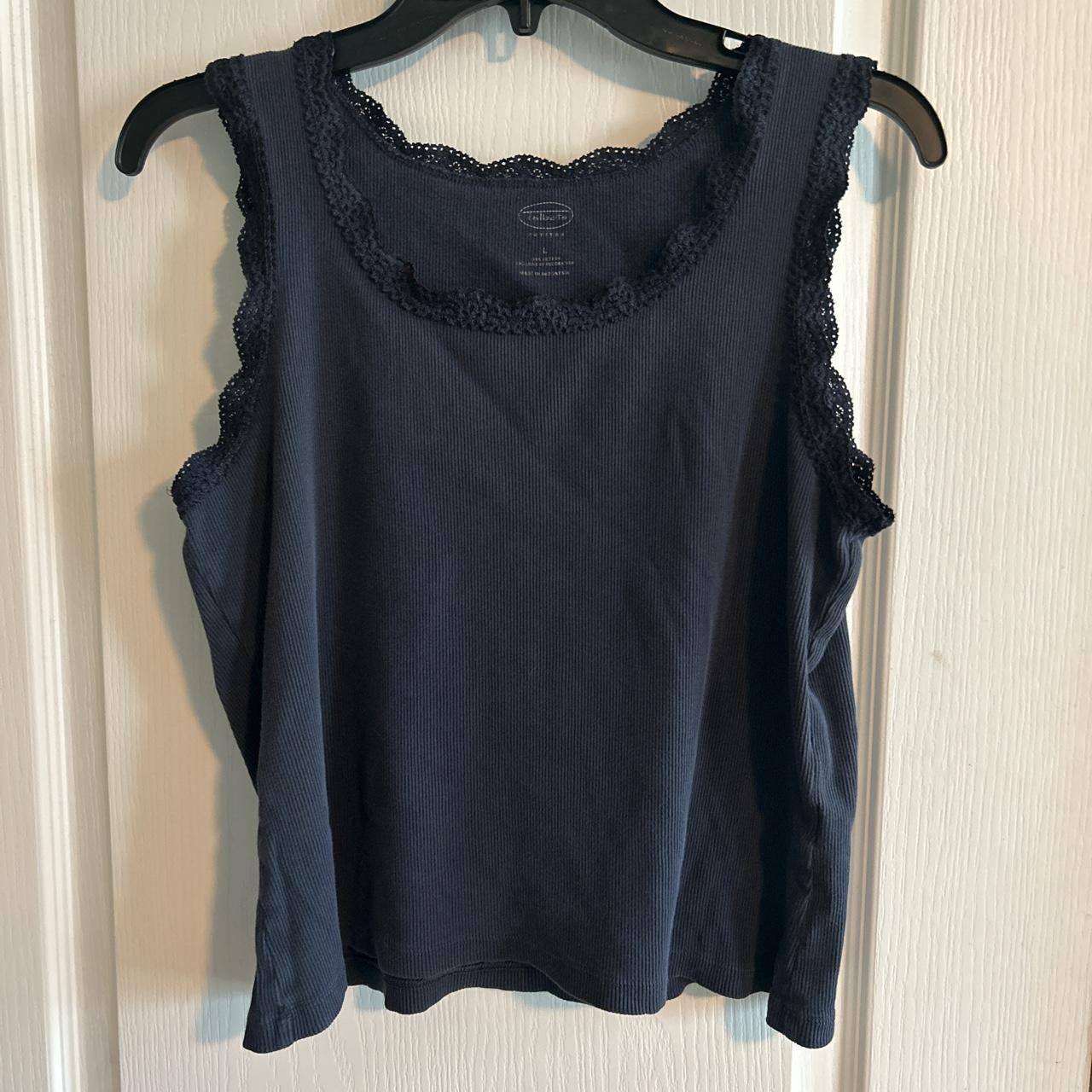 Talbots Women's Navy Vest | Depop