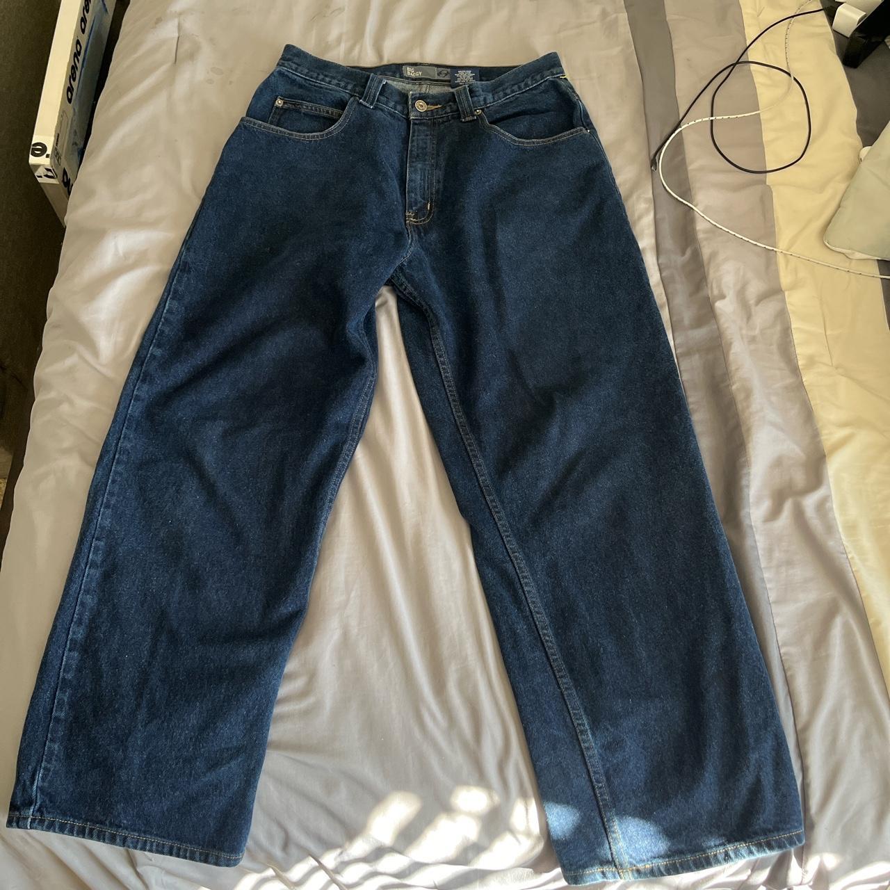 Vintage Baggy anchor blue jeans size 33 by 30 No... - Depop