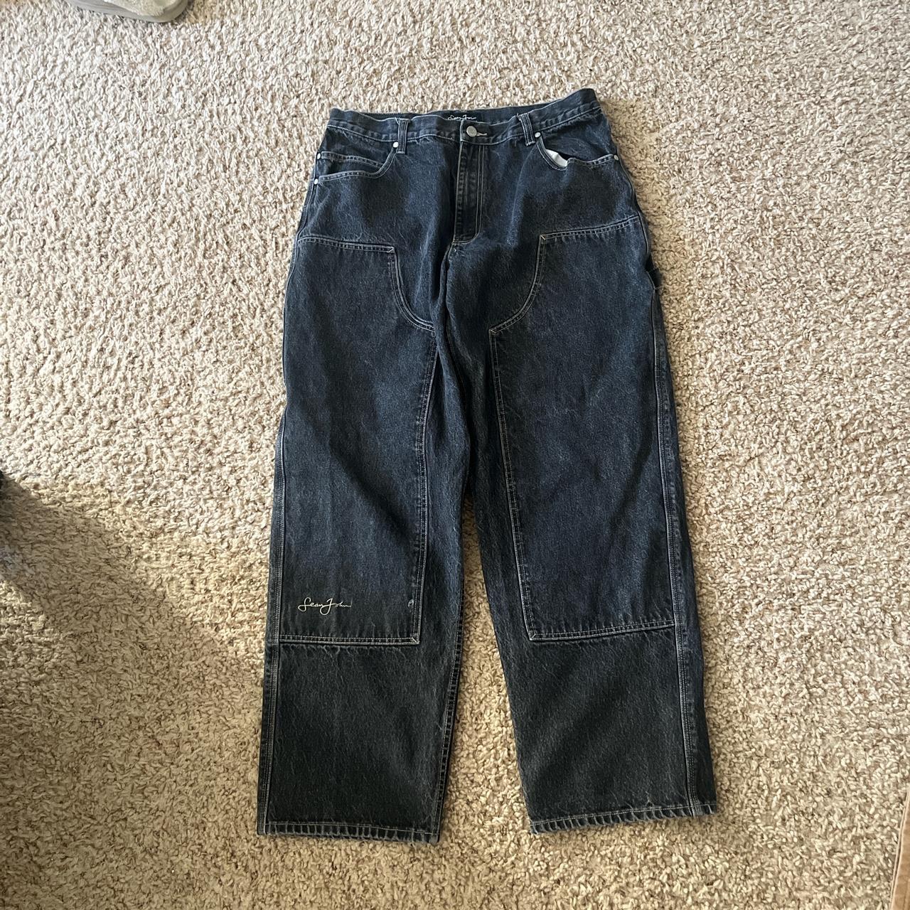 Sean John Men's Black and Grey Jeans | Depop