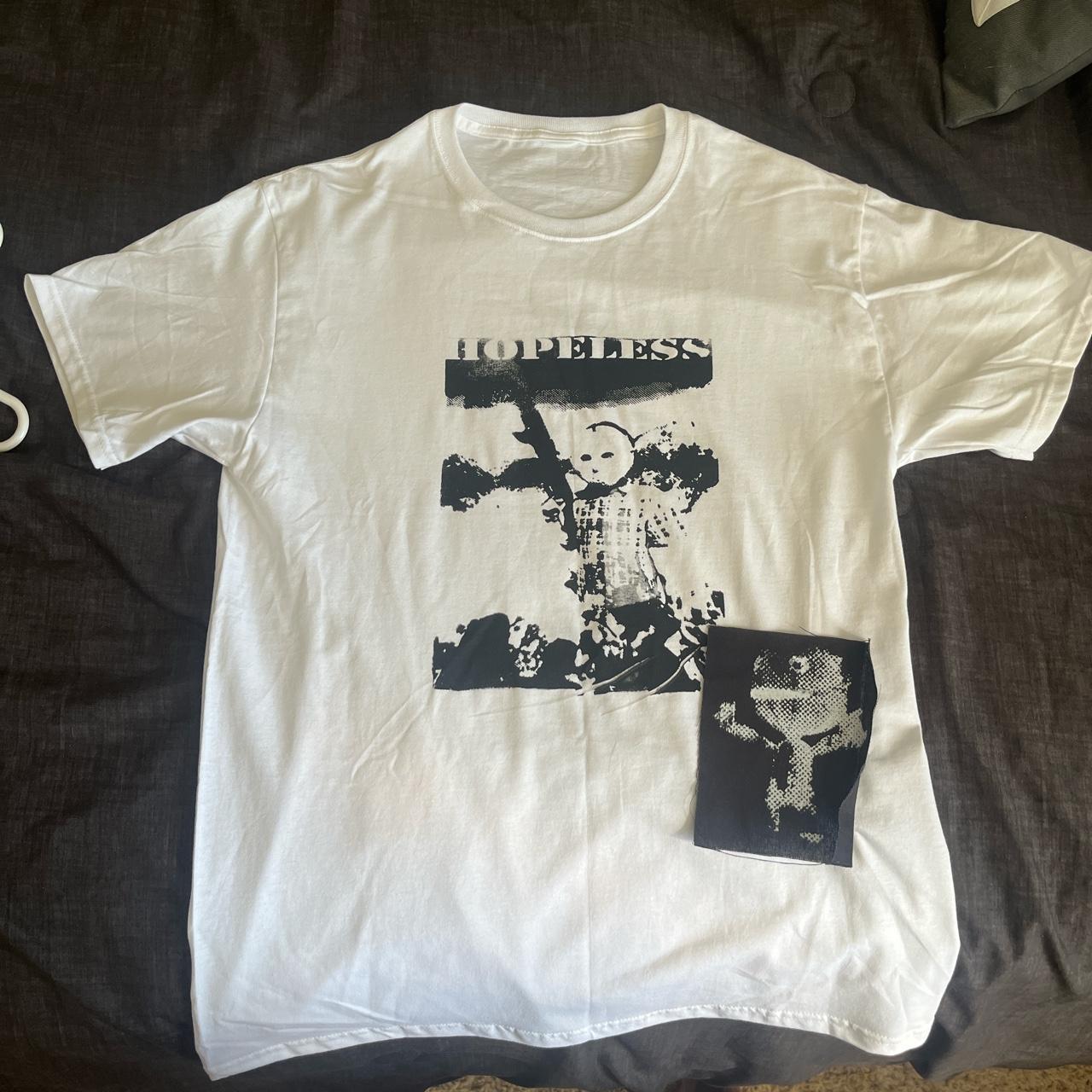 Hopeless24.7 large tee and patch never worn came w... - Depop
