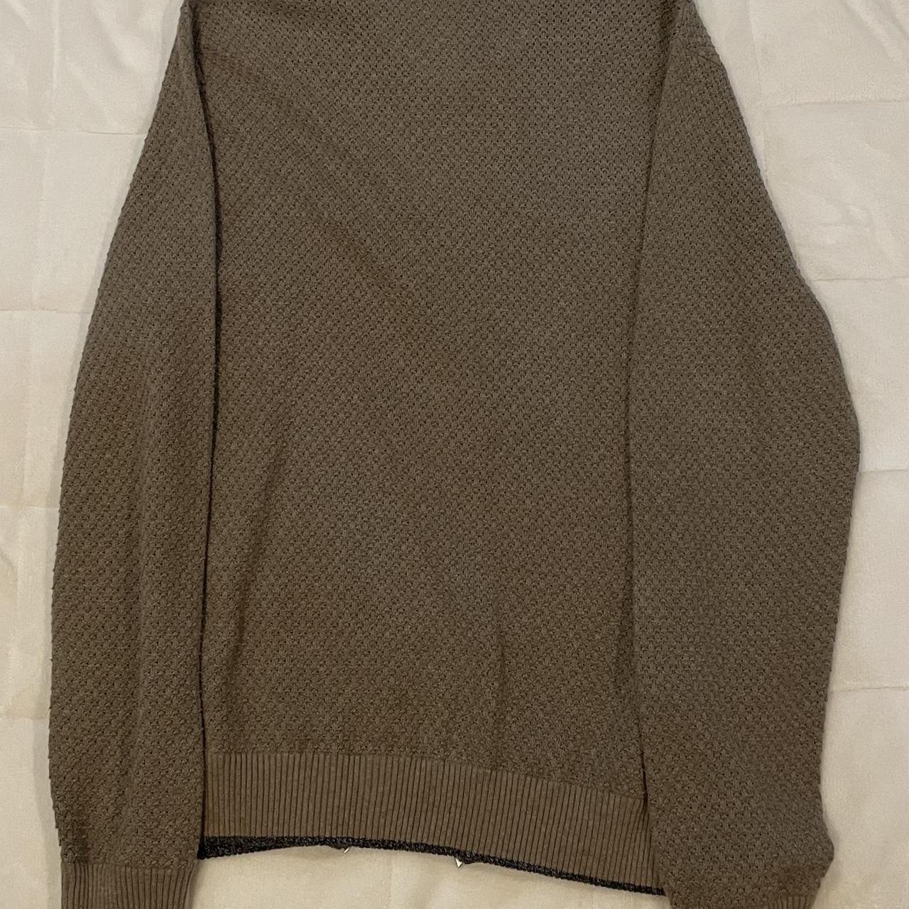 Robert Graham Tan Zip Up Sweater Size... - Depop
