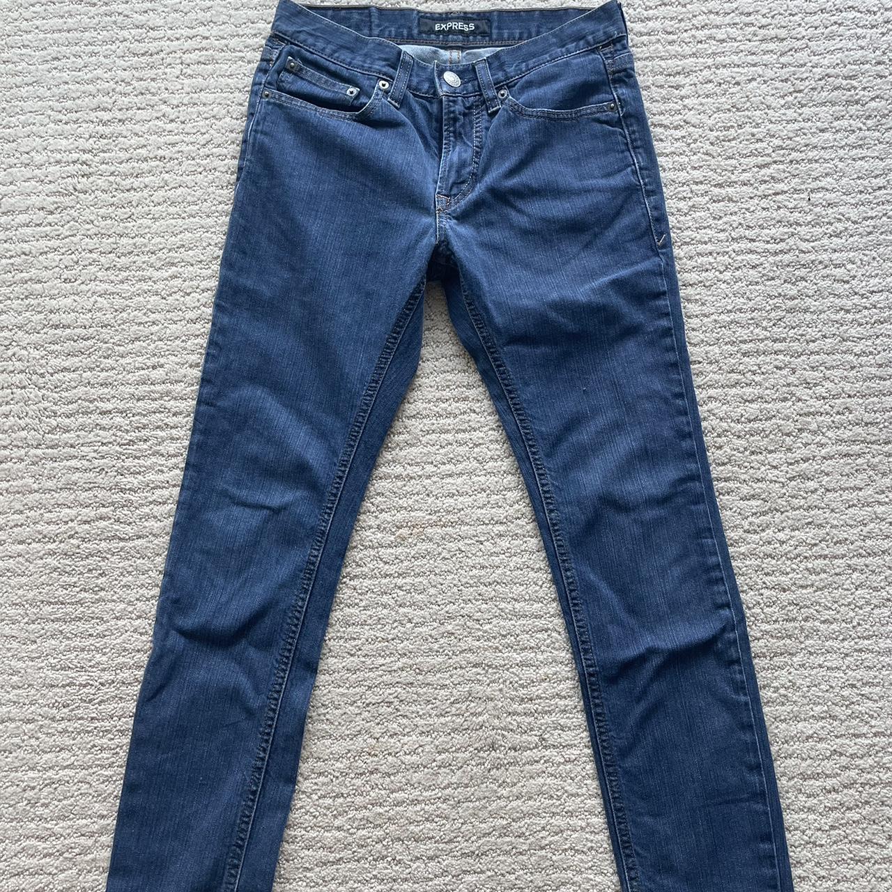 Express Men’s Denim Jeans Stretch Skinny Size 28x30... - Depop