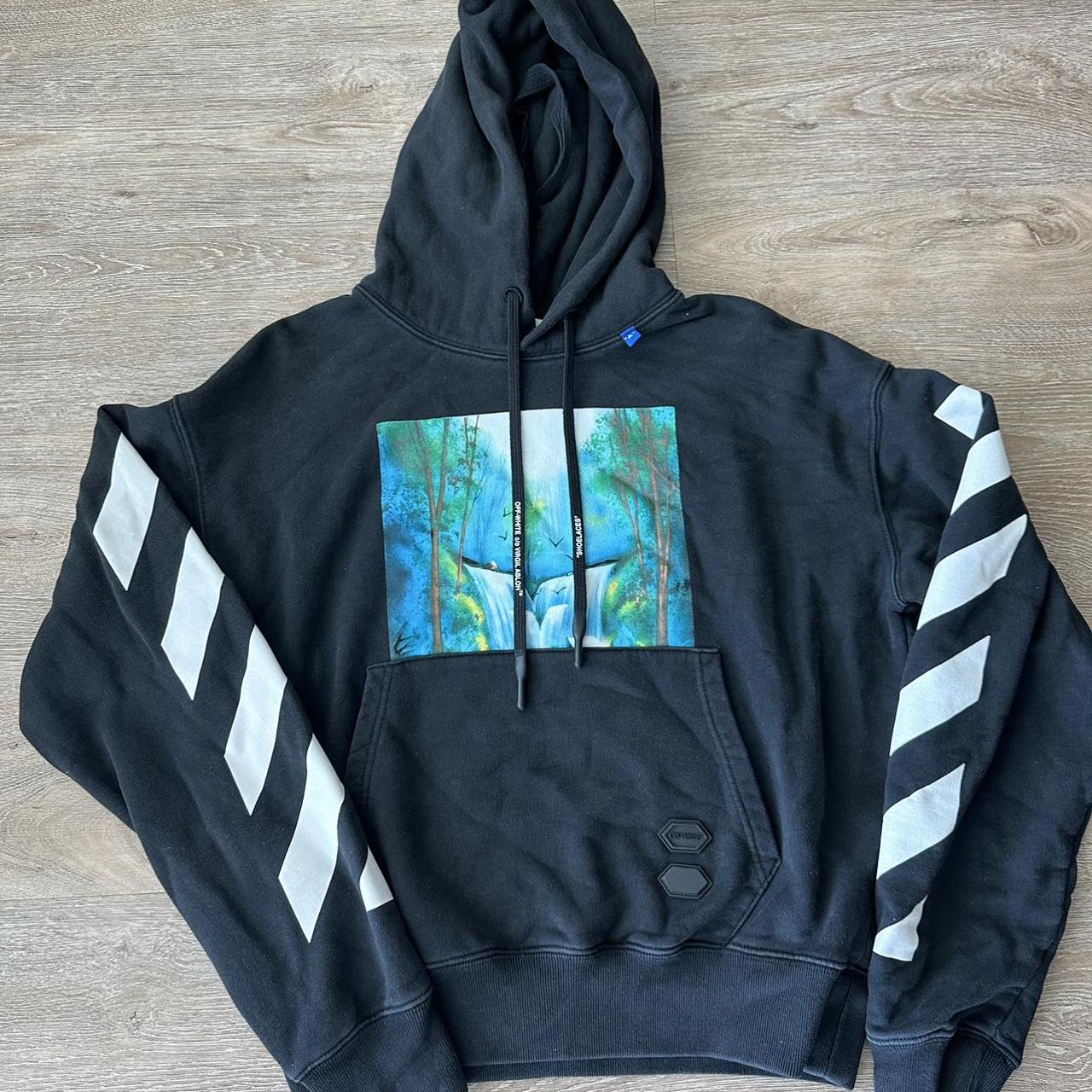 Off White Diag Waterfall Hoodie size SMALL worn