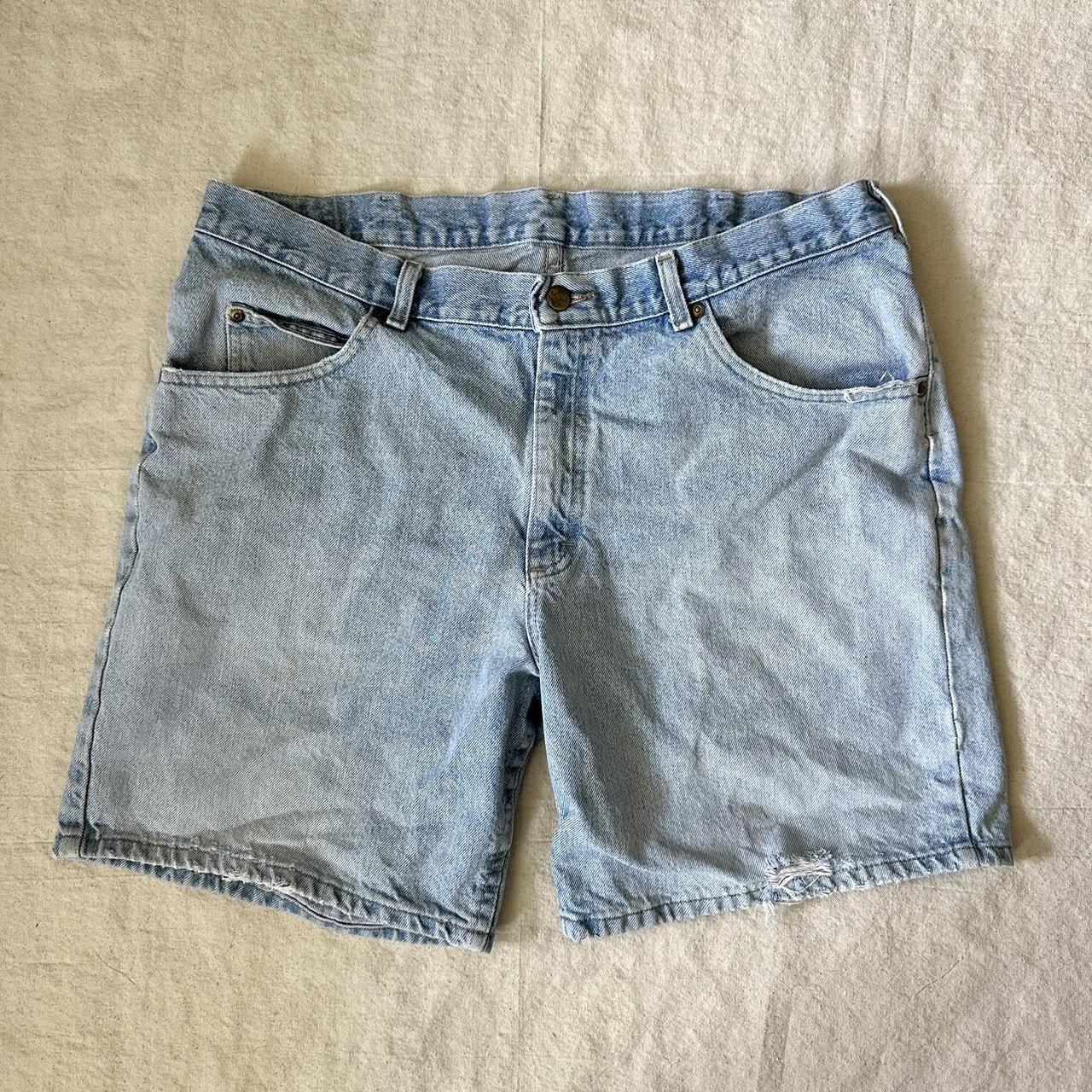 Vintage LLBean Denim Light Wash Shorts 📏 Waist: 38”... - Depop