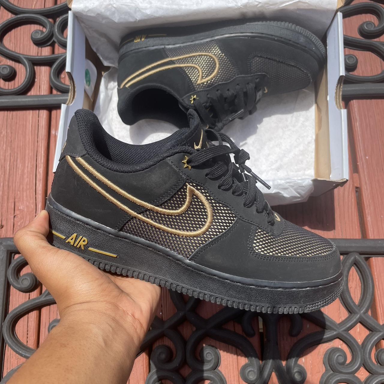 Black Gold Air Force 1s Depop