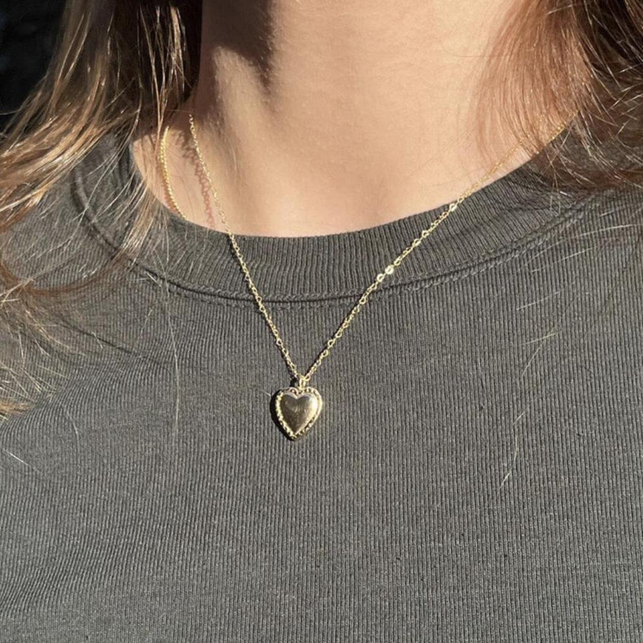 brandy melville gold heart necklace brand new Depop