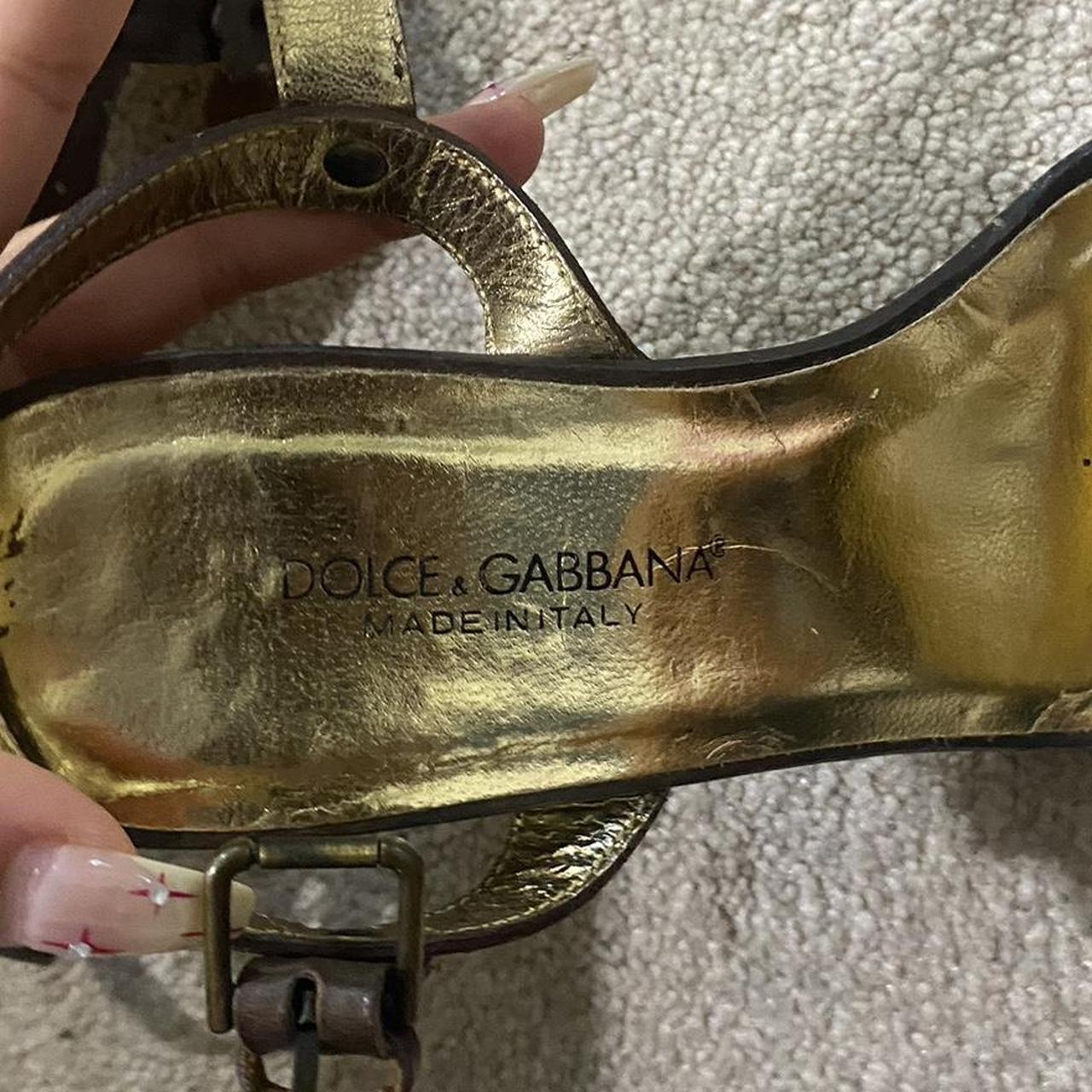 Dolce gabbana discount heels gold