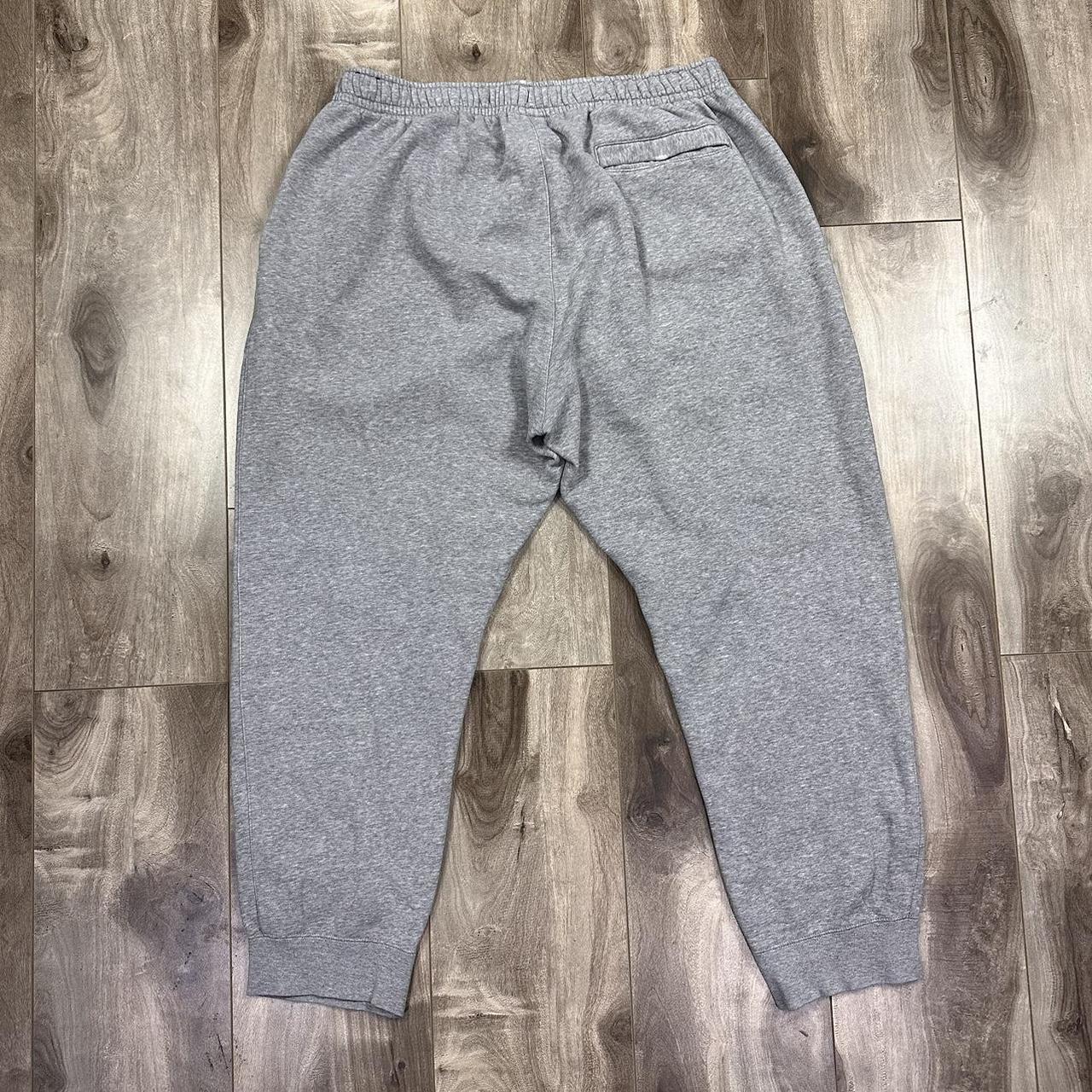 Grey nike swoosh sweat pants Tag Size - XXL Flaws... - Depop