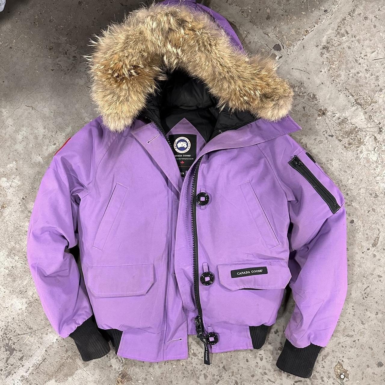 Canada Goose Men's Purple Jacket Depop