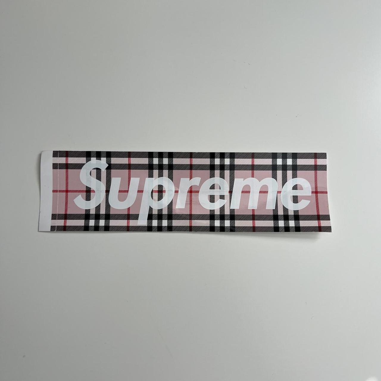 Pink Supreme x Burberry Sticker Brand new