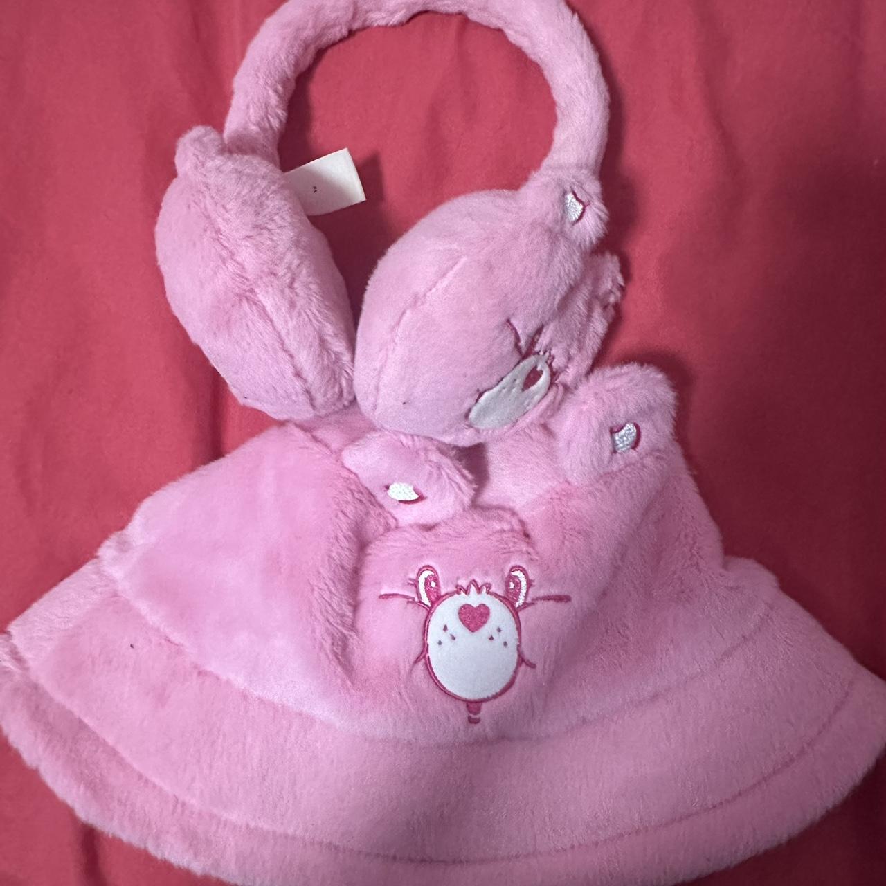 pink carebear bucket hat and earmuffs !! 🧸🩷 can be... Depop