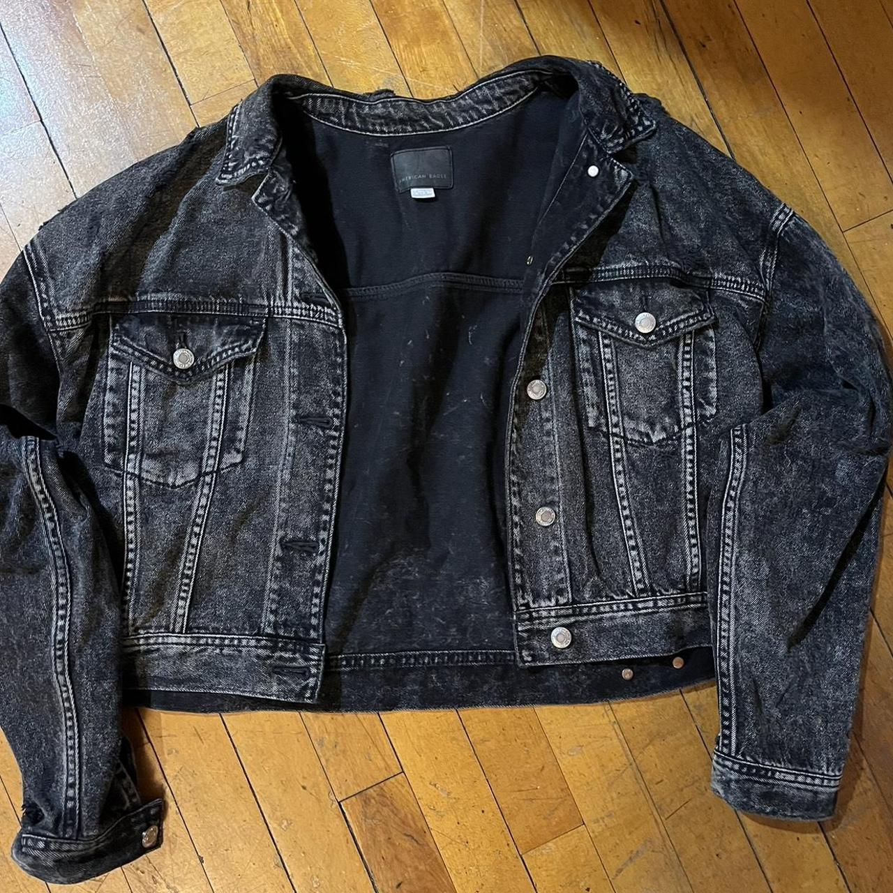 black denim jacket american eagle