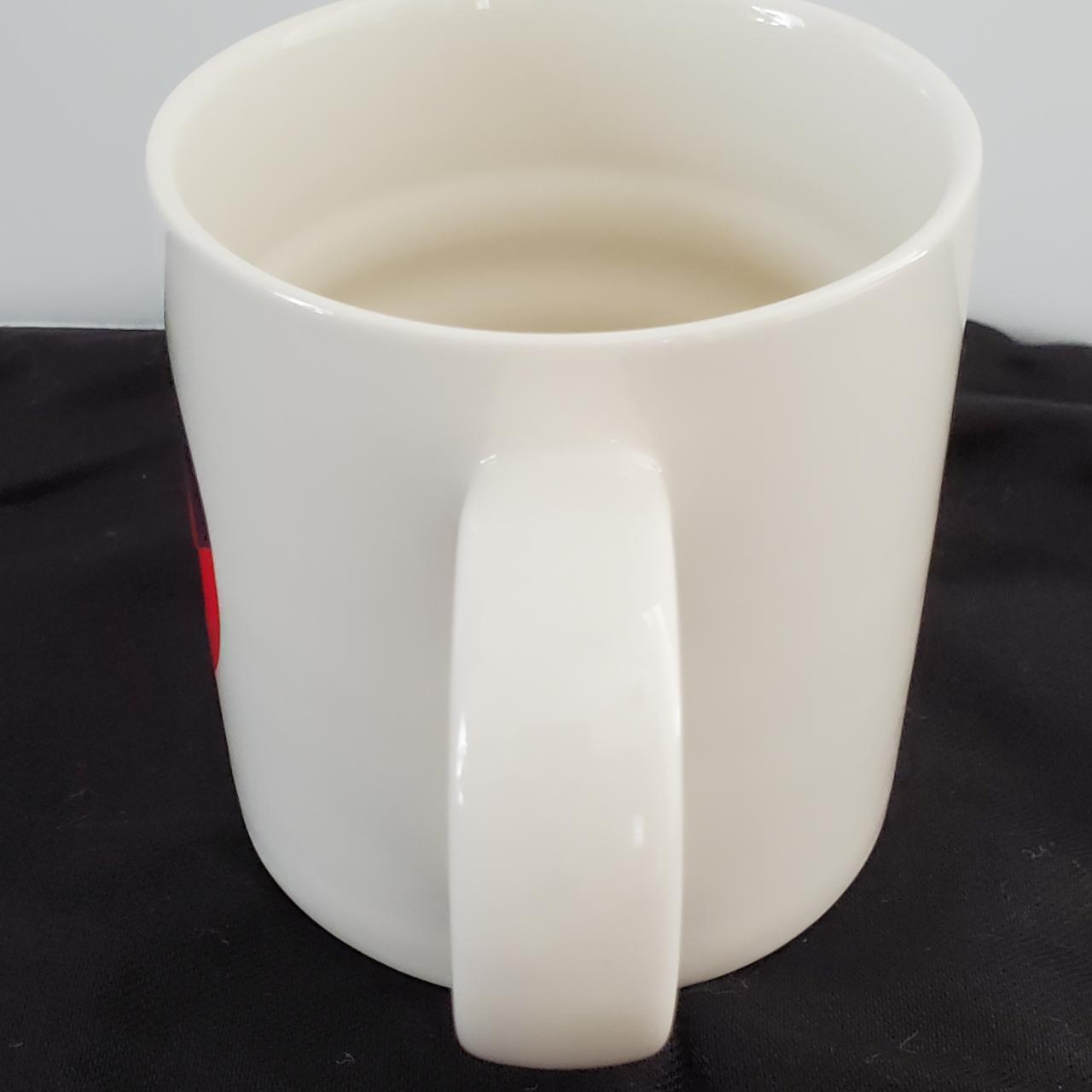 Opalhouse Target White Coffee Cup Mug Red/Gold D... Depop