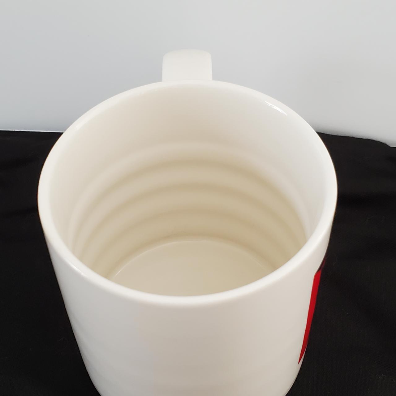 Opalhouse Target White Coffee Cup Mug Red/Gold D... Depop