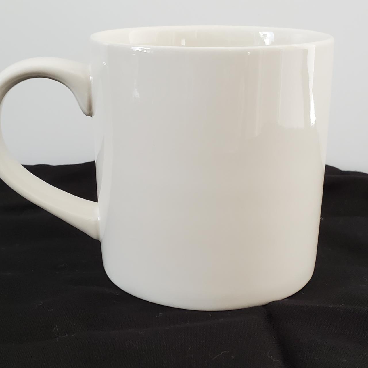 Opalhouse - Target White Coffee Cup Mug Red/Gold D... - Depop