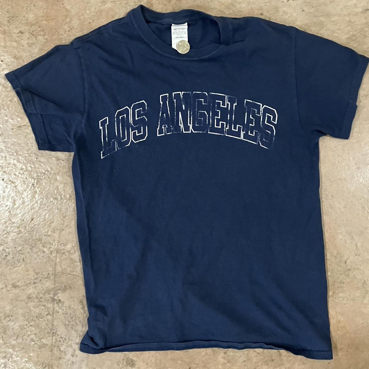 Fade Los Angeles Navy Blue T-shirt 🏷️ Size... - Depop