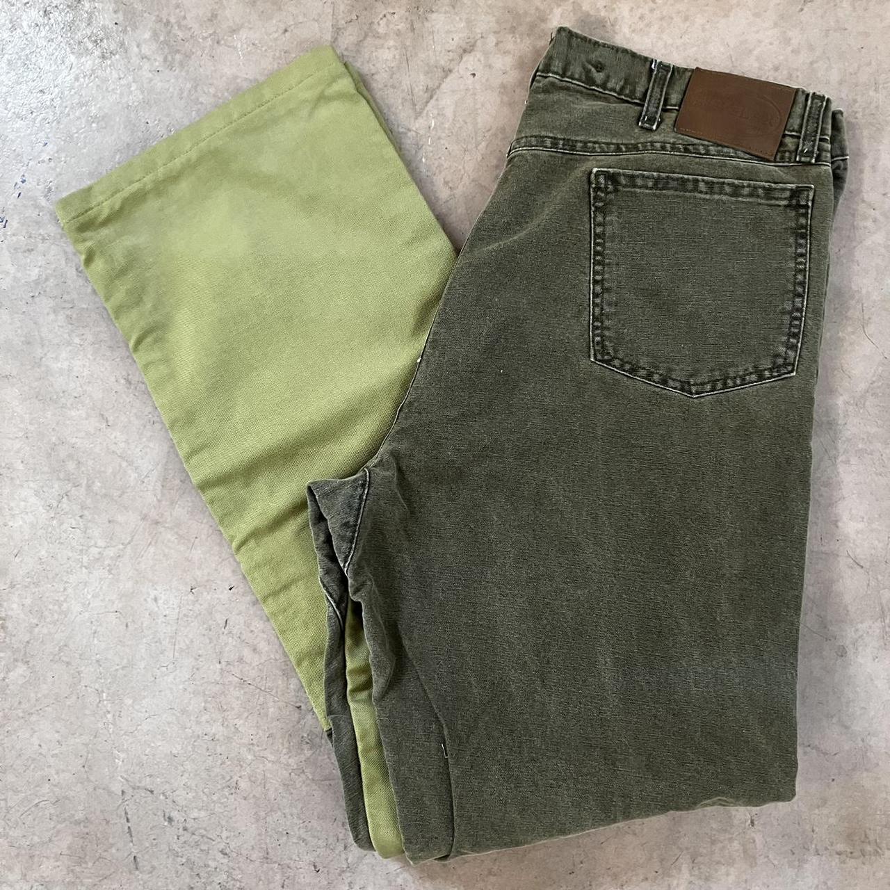 2000s Wrangler Two Tone Green Duck Hunting Pants 🏷️... - Depop