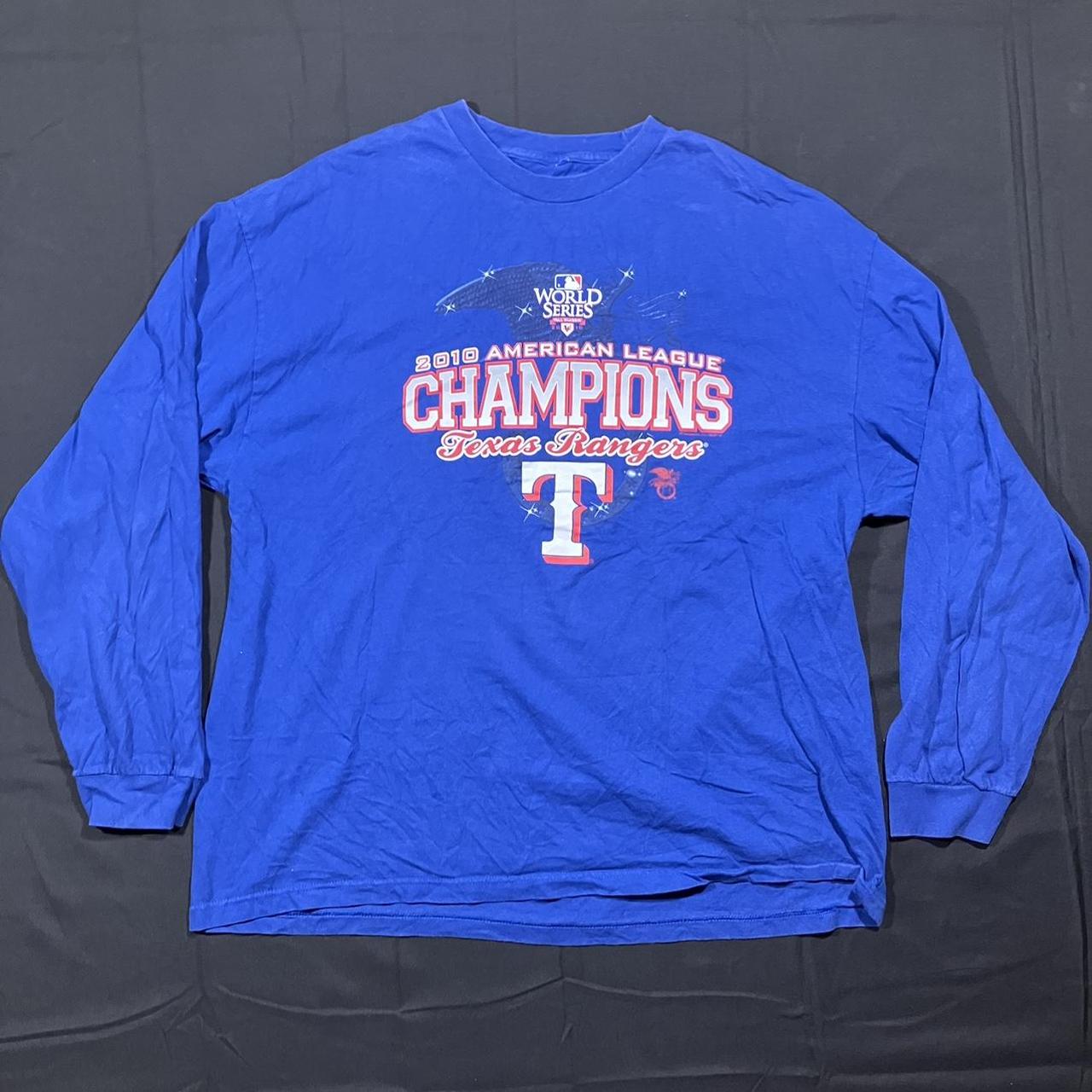 Majestic Texas Rangers 2010 World Series Red - Depop