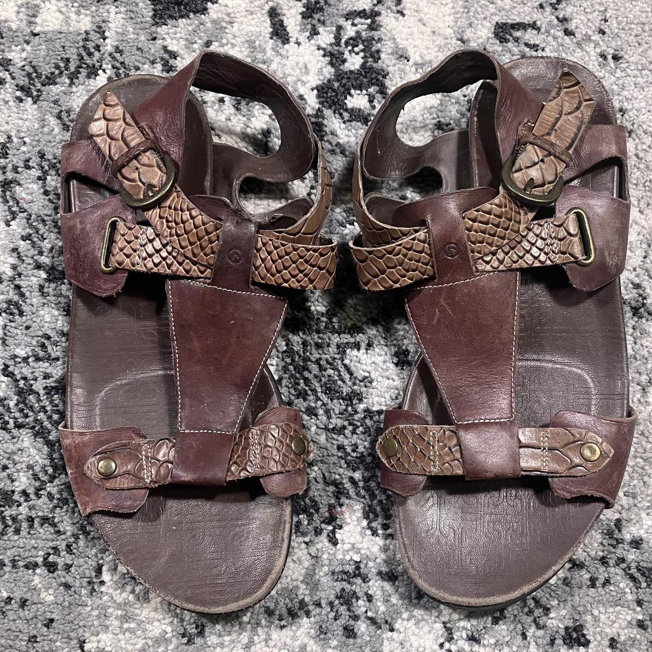 Buy Crossover Adjustable Handmade Leather Sandals - Pattern |  Israel-Catalog.com