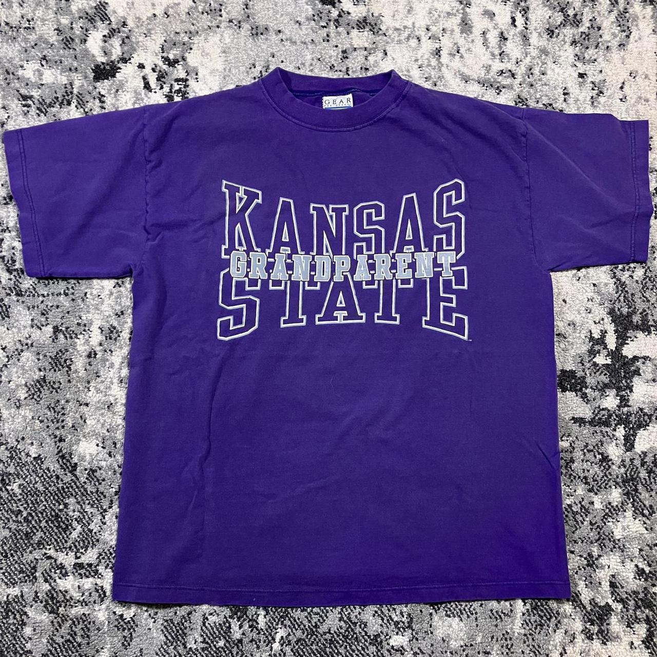 Vintage 90s Kansas State Grandparent Tee 🏷️ Size... - Depop