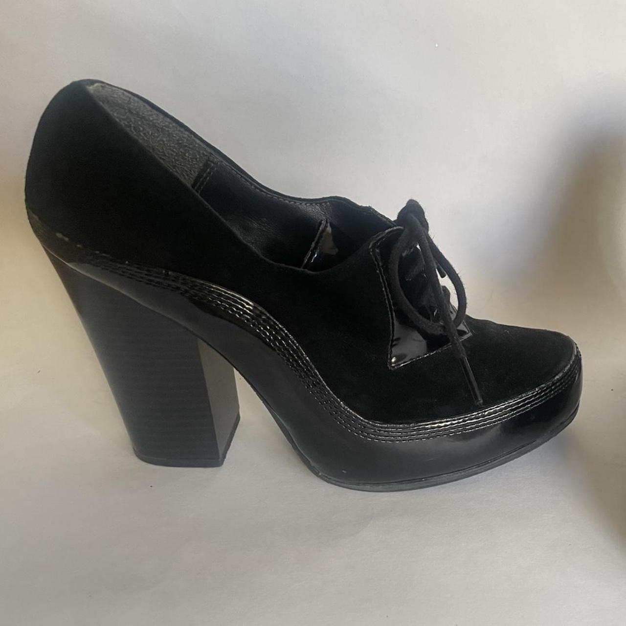 Lace up, heels from Calvin Klein Oxford shoes. Black... Depop