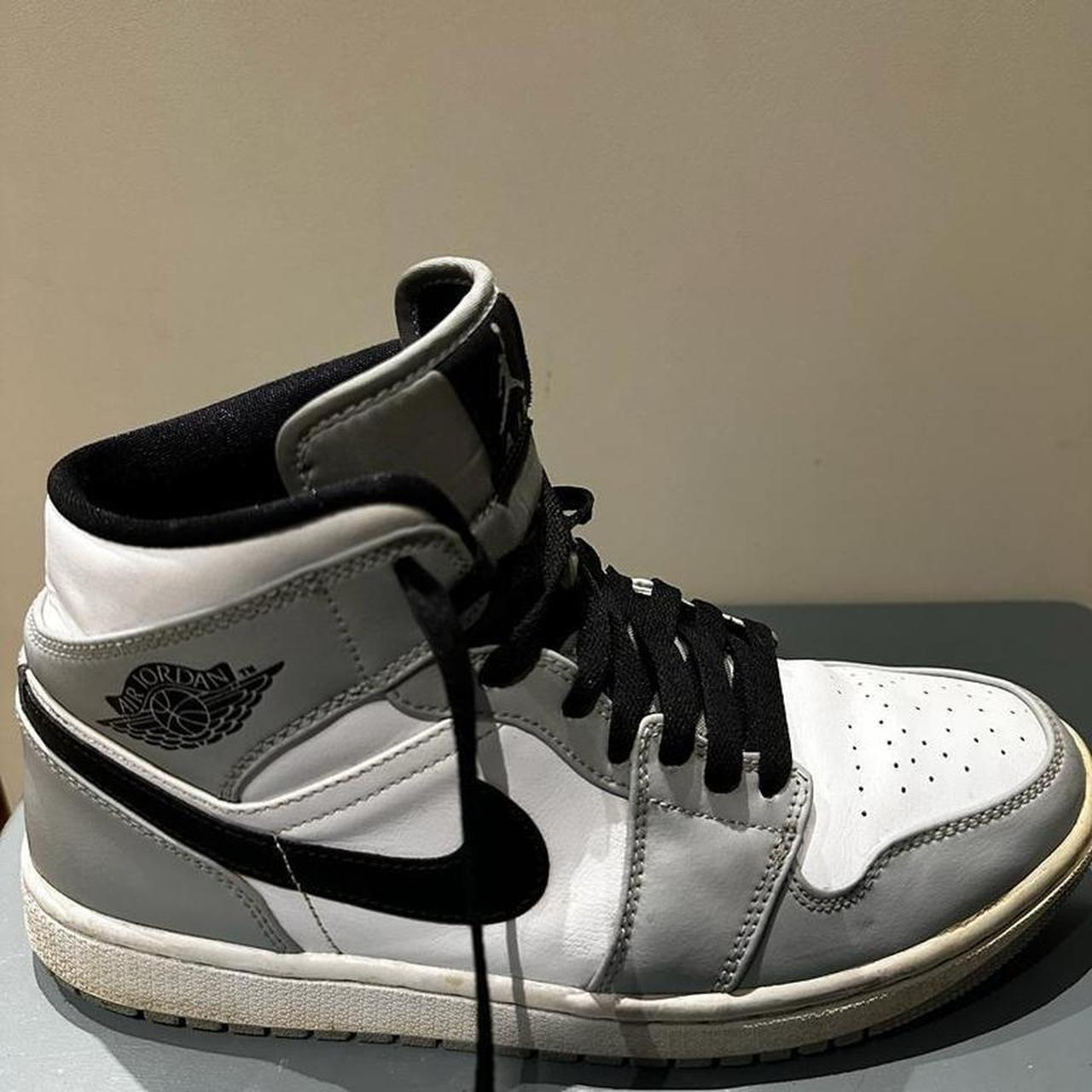 jordans shoes grey and white