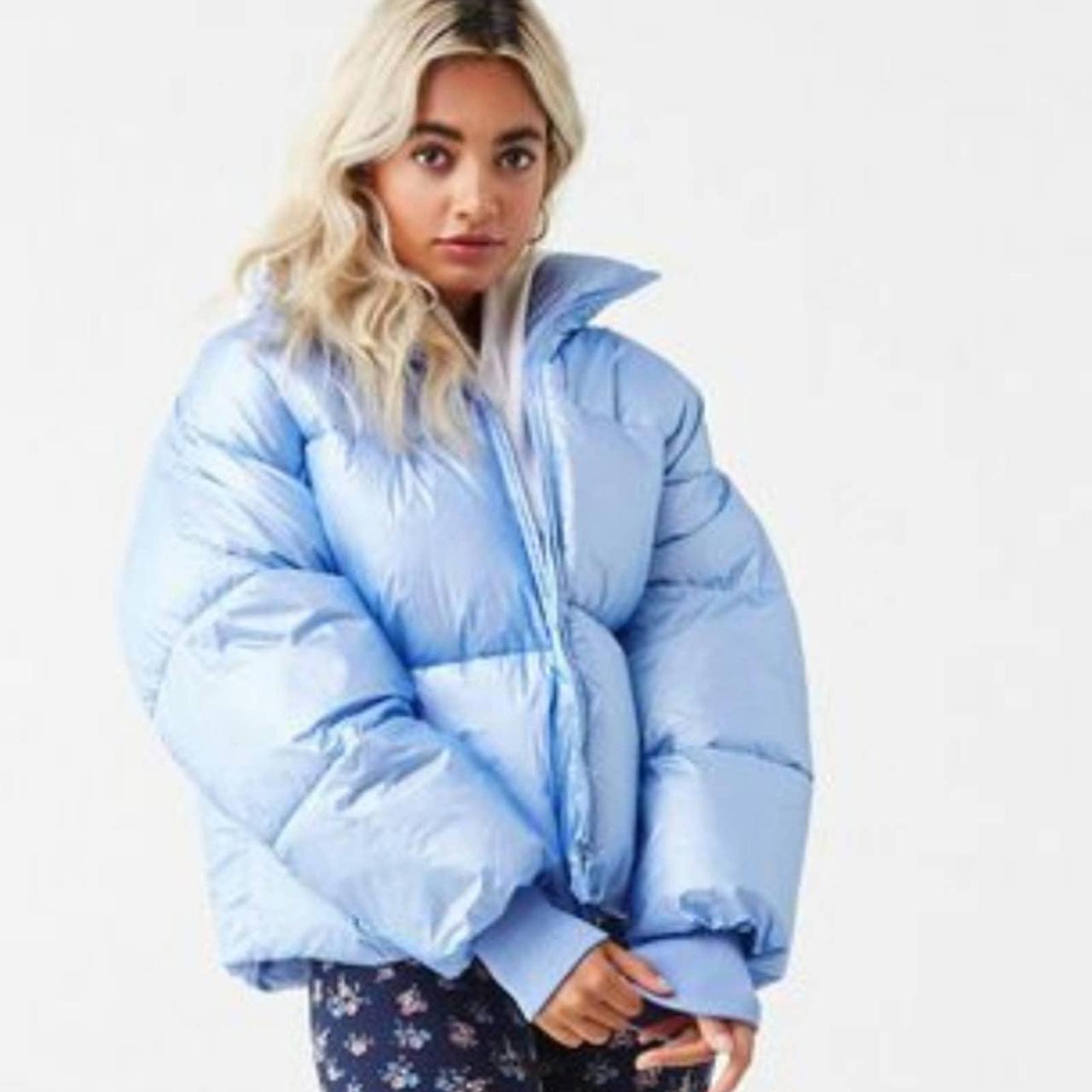 Blue puffer hotsell jacket forever 21