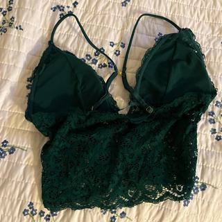 Fairy Green Floral Lace Bra ~ size 34A ~ brand is - Depop