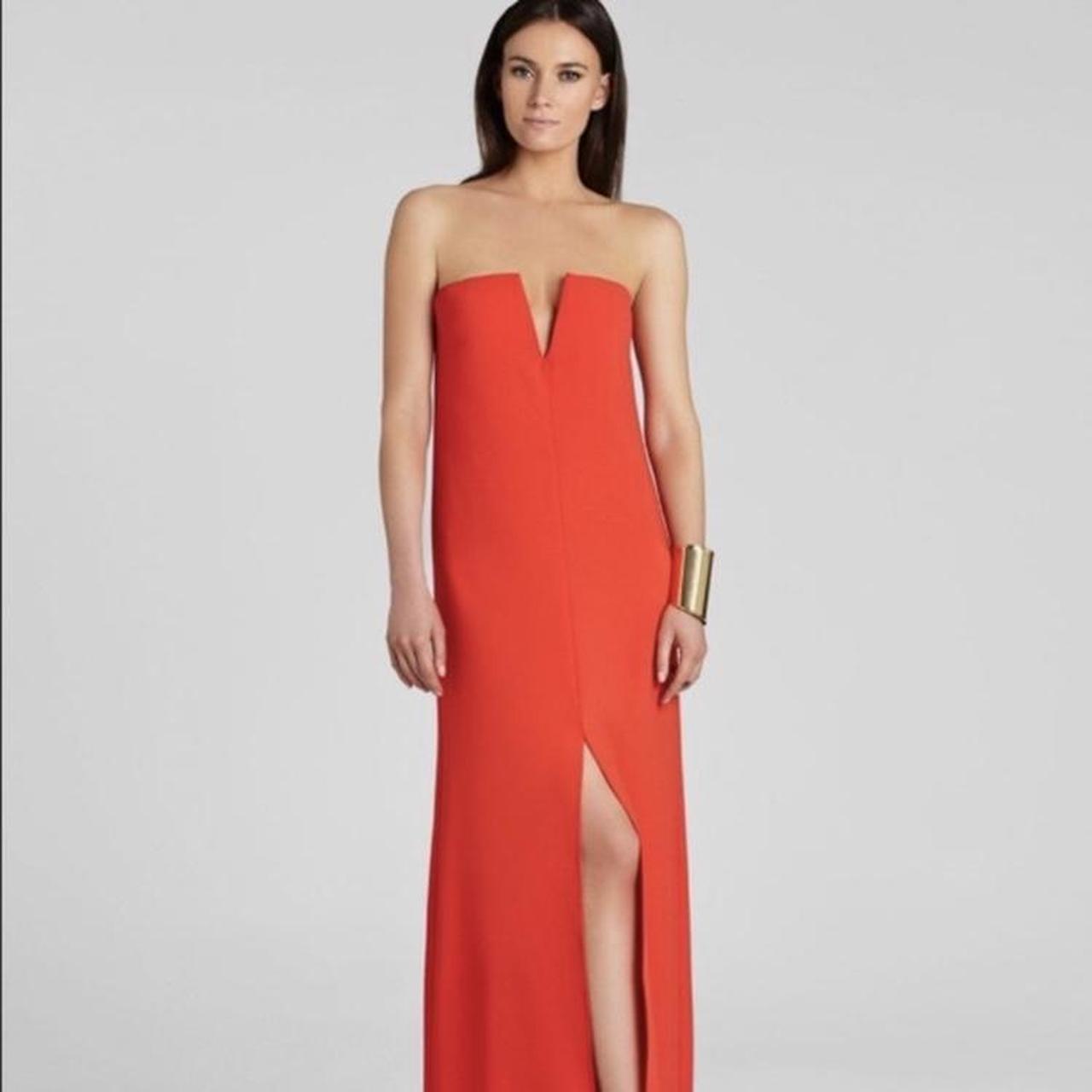 Red Strapless BCBG Dress