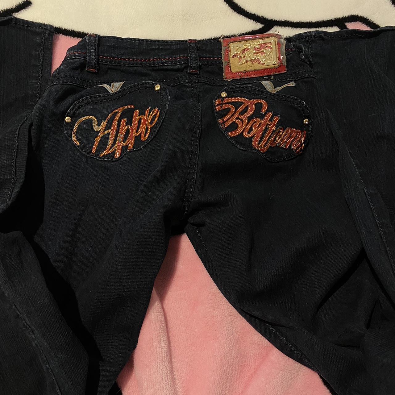 y2k vintage Flared apple bottom jean bottoms, they... Depop