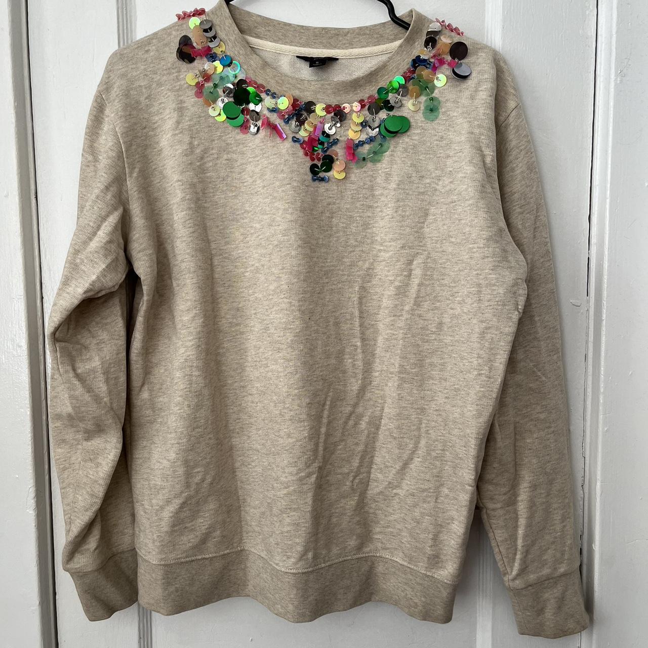 J crew sales embellished sweatshirt